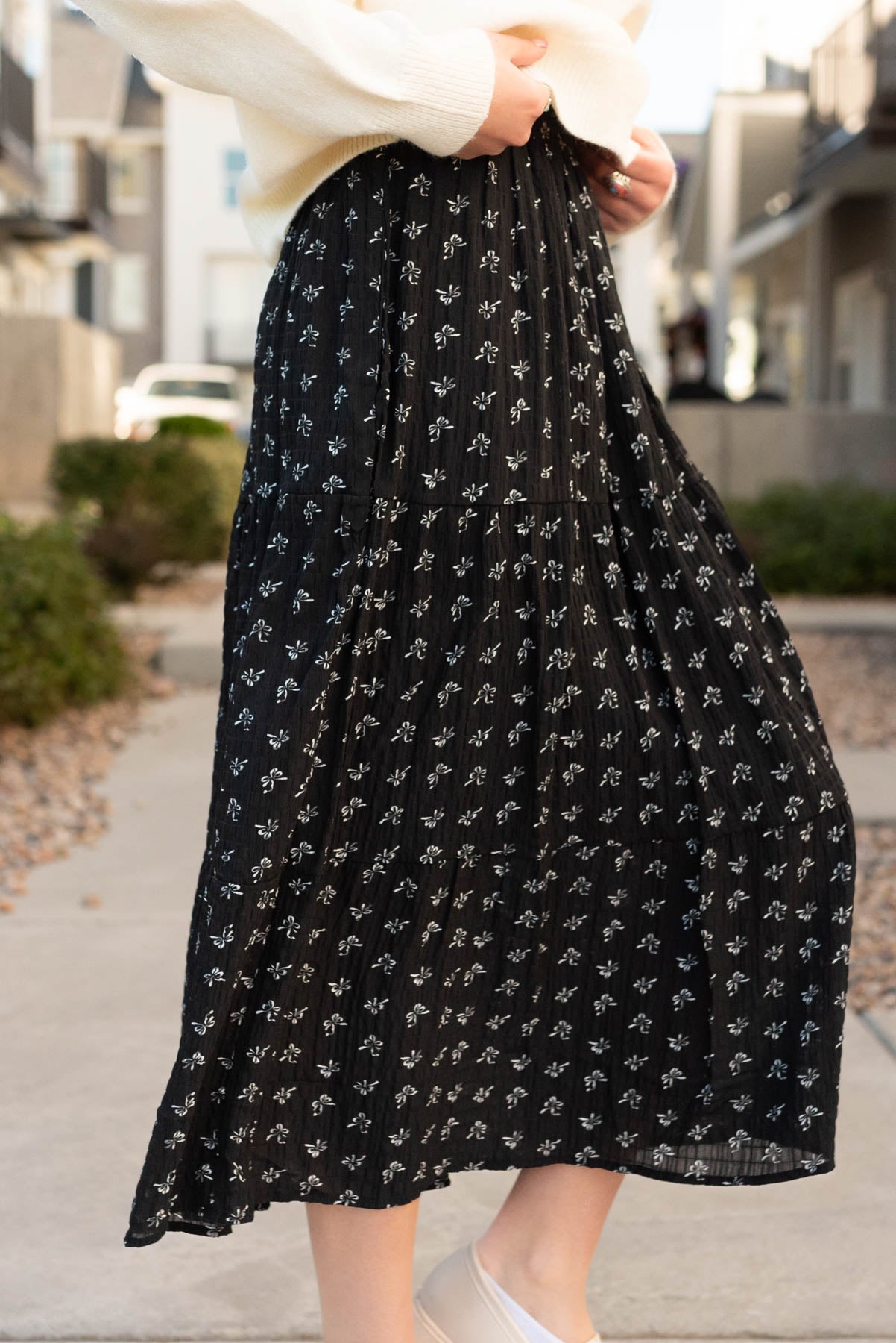 Christy Black Bow Skirt