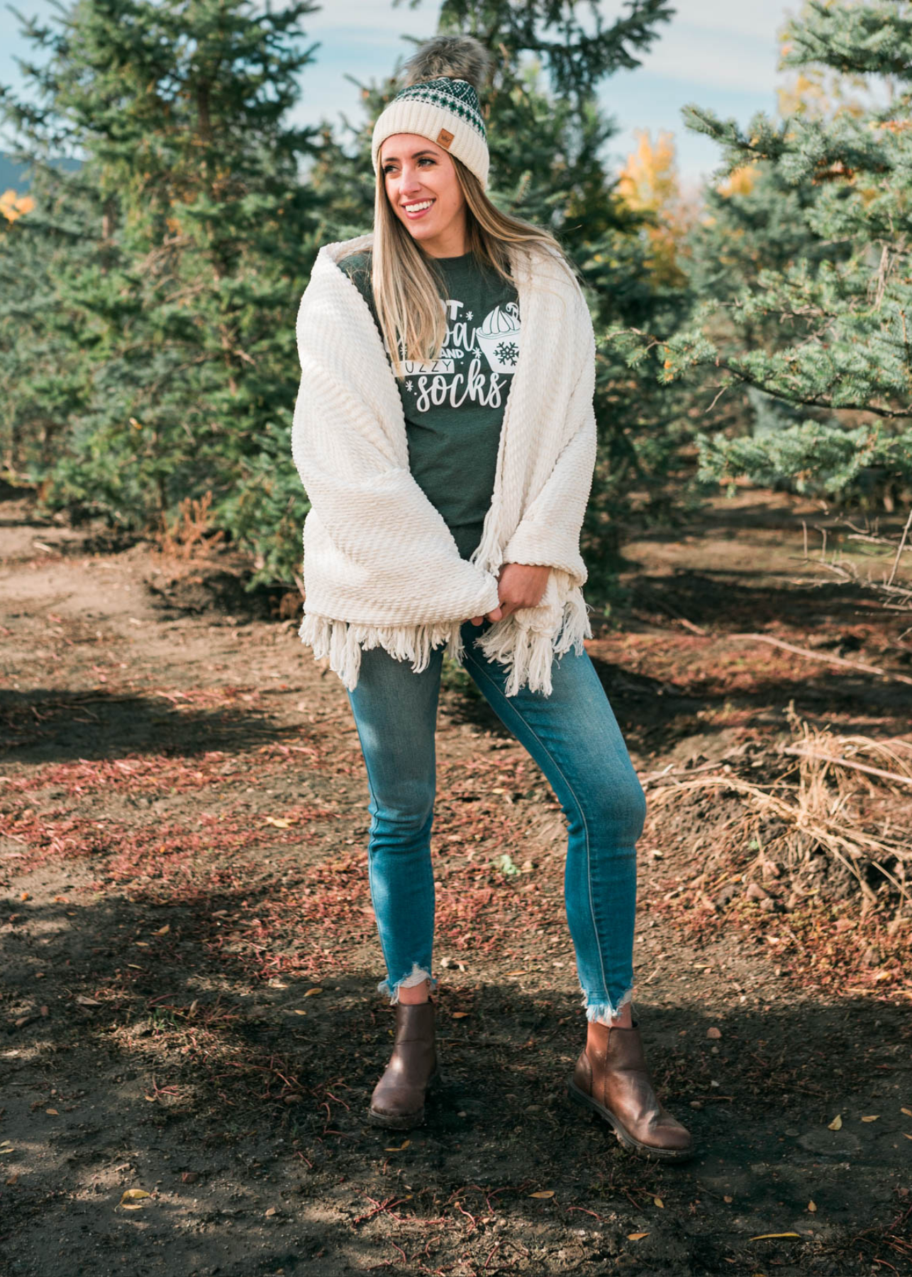 Christyn Hot Cocoa and Fuzzy Socks T-Shirt
