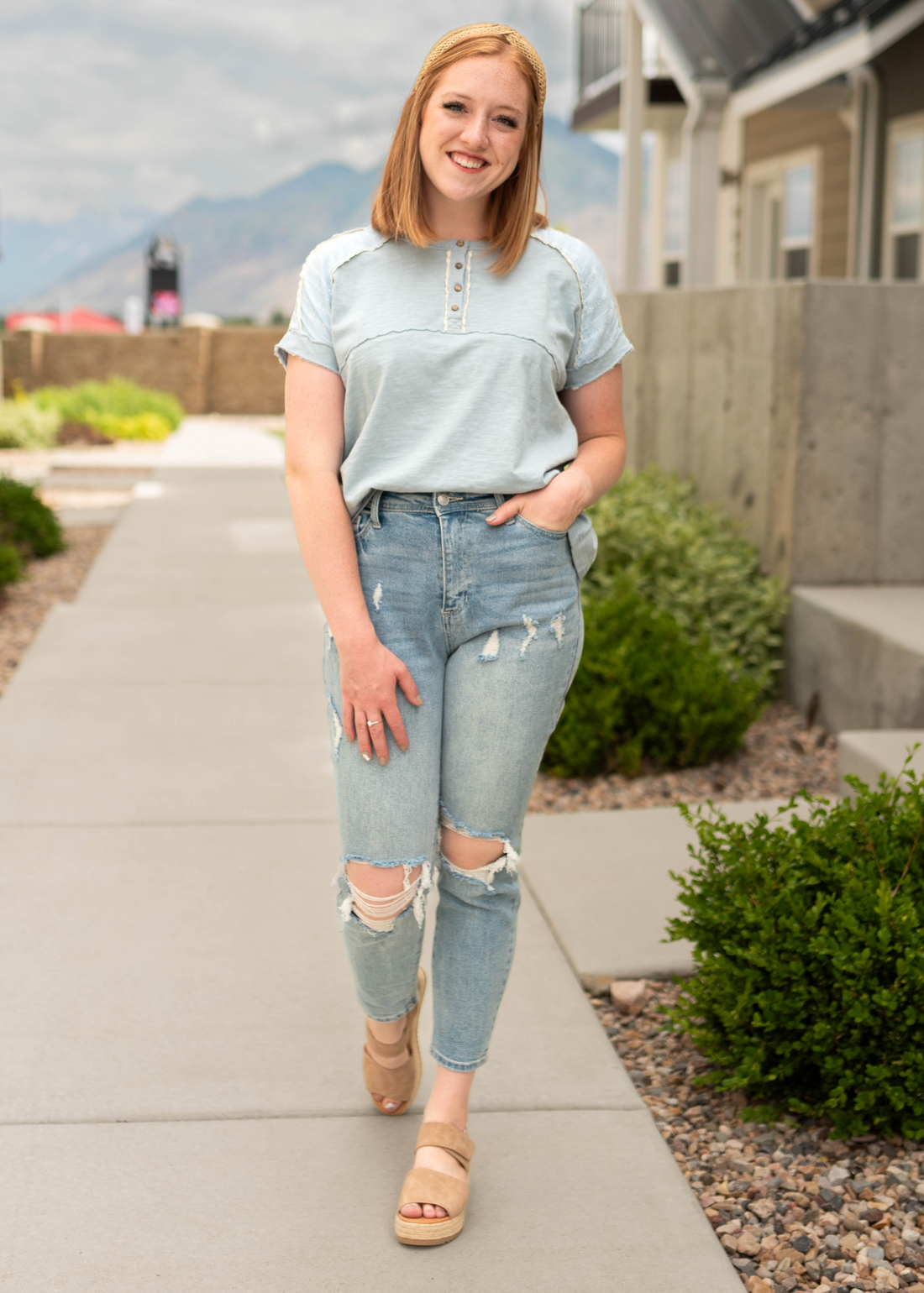 Ciara French Blue Top