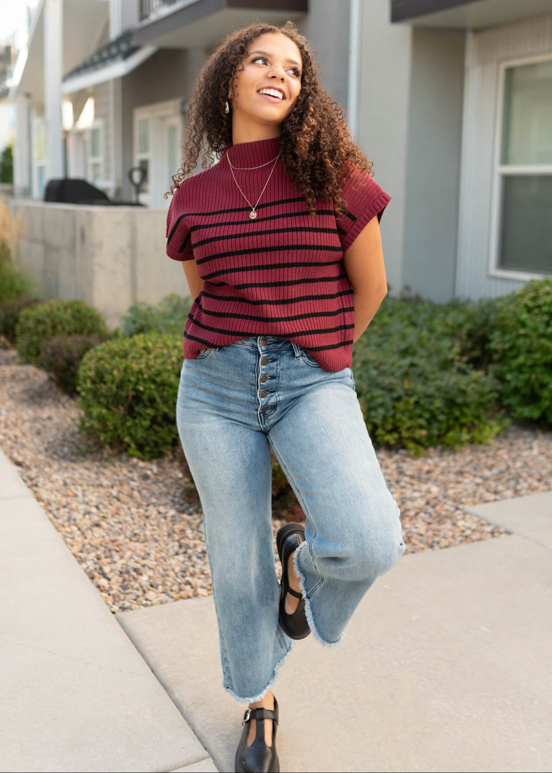 Claire Burgundy Sweater