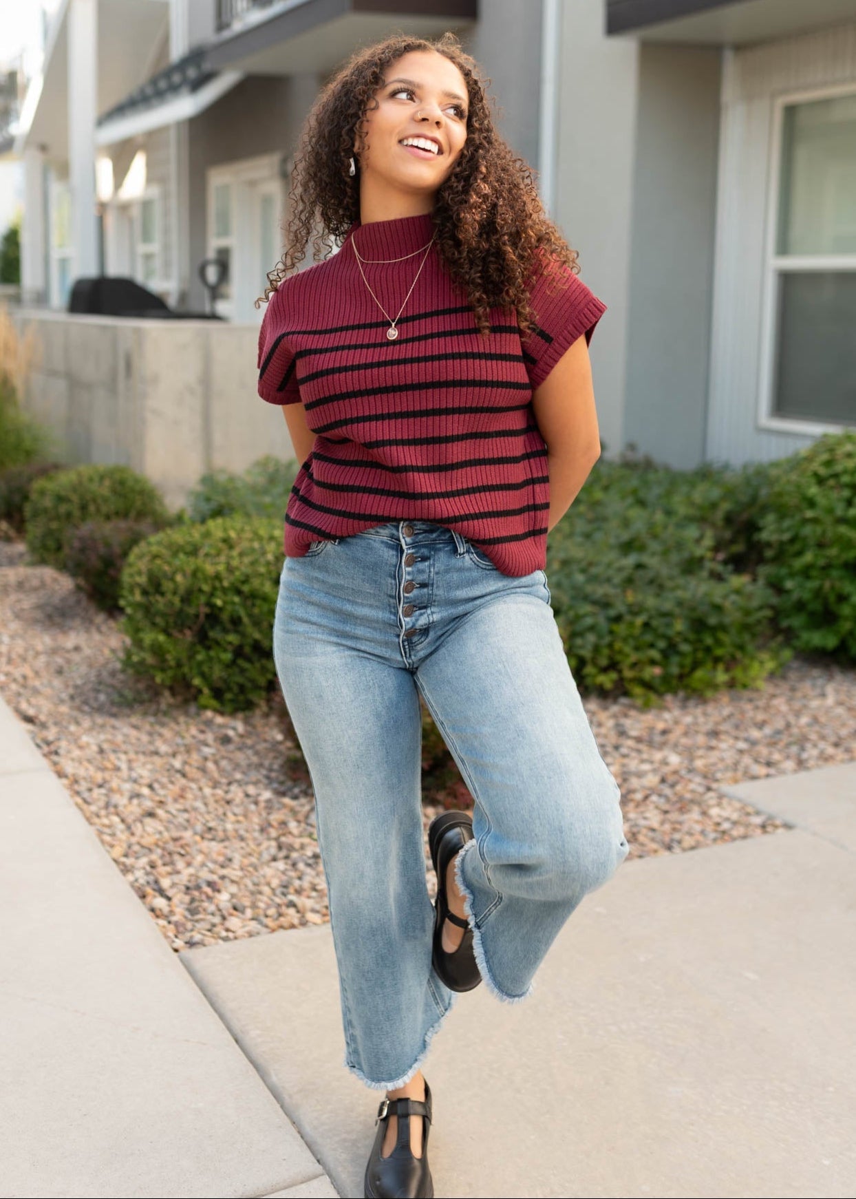 Claire Burgundy Sweater