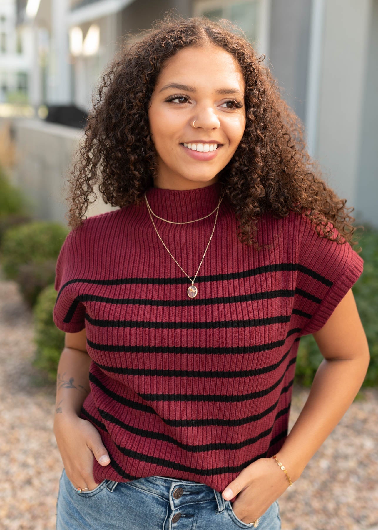 Claire Burgundy Sweater