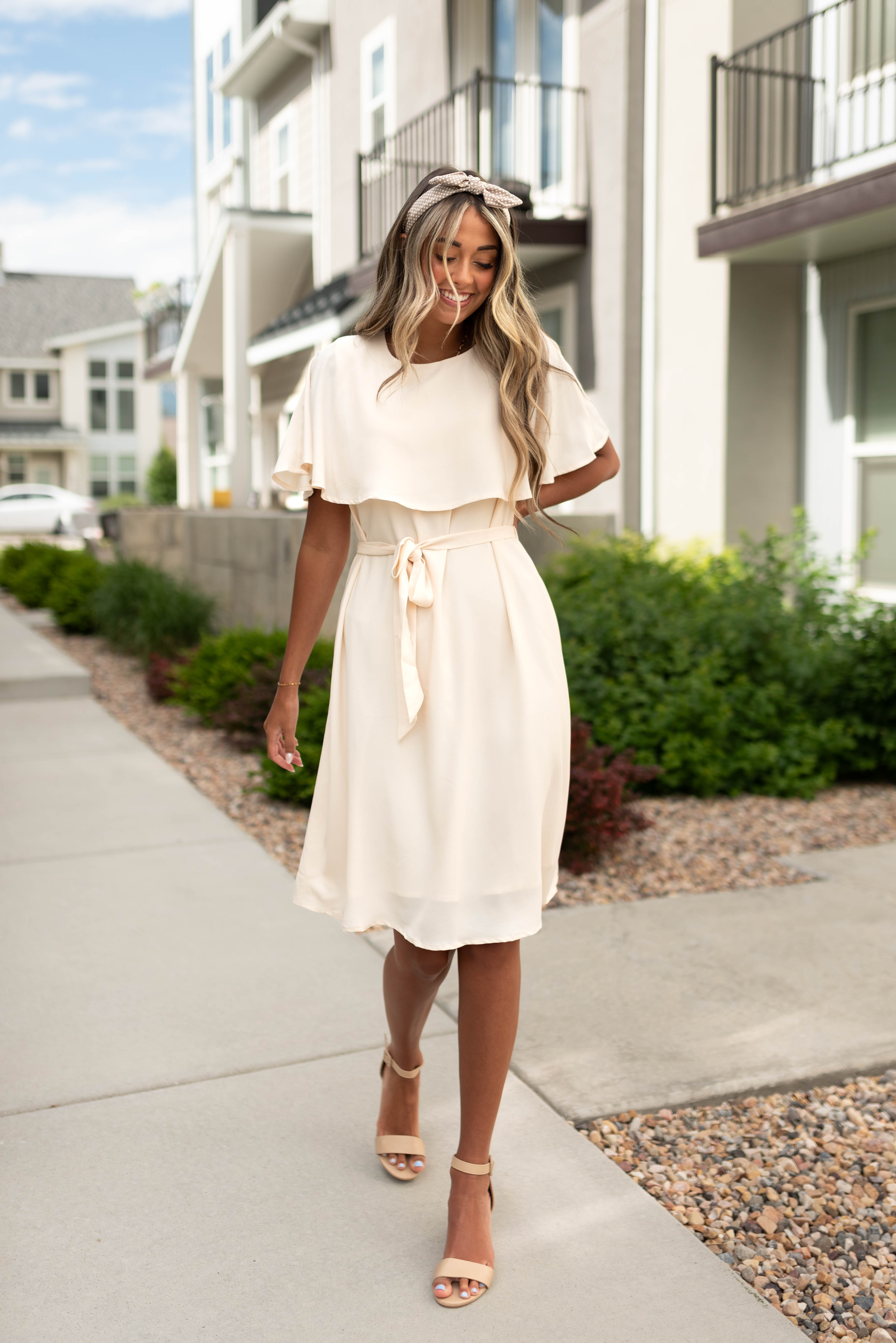 Claribel Cream Dress