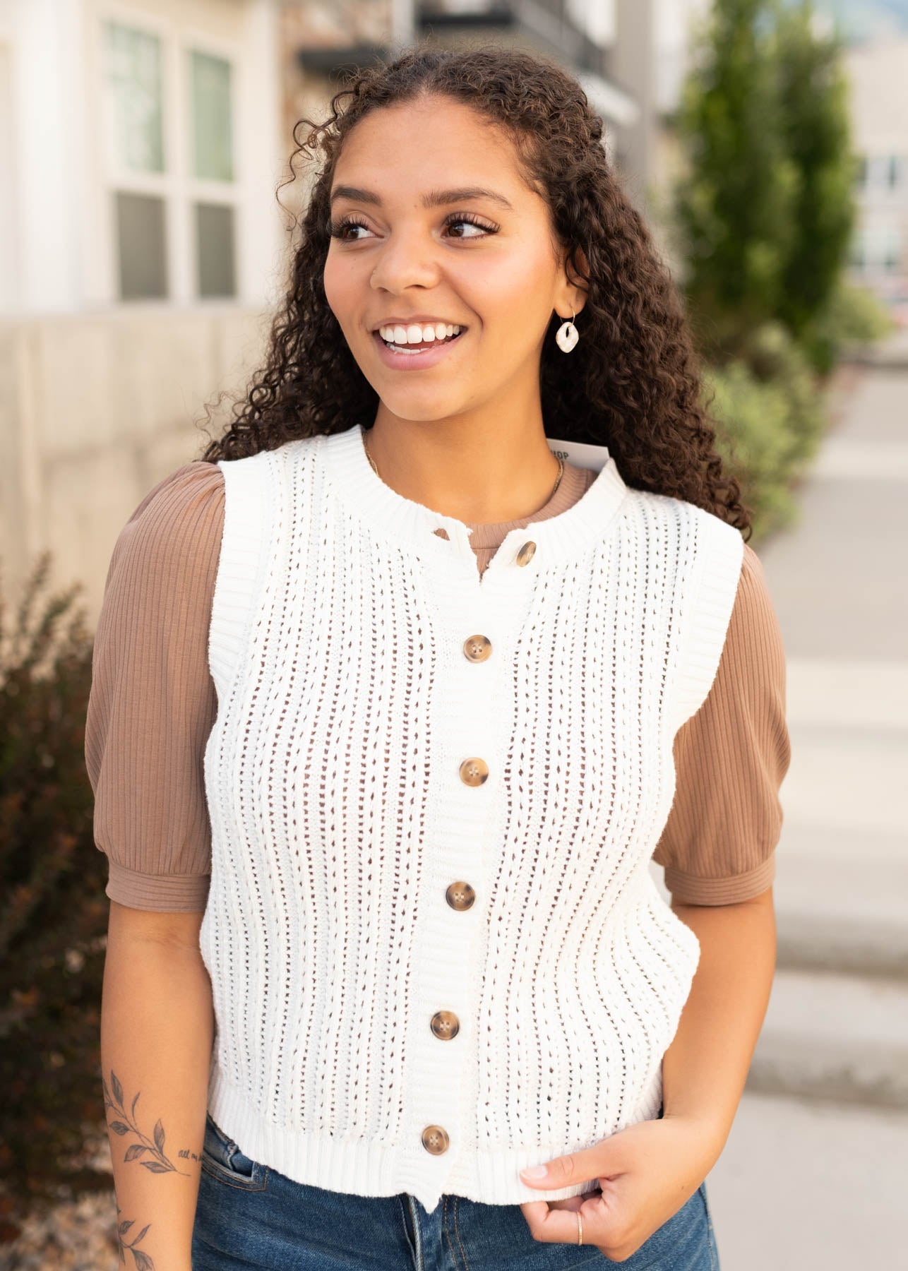 Colette Ivory Sweater Vest