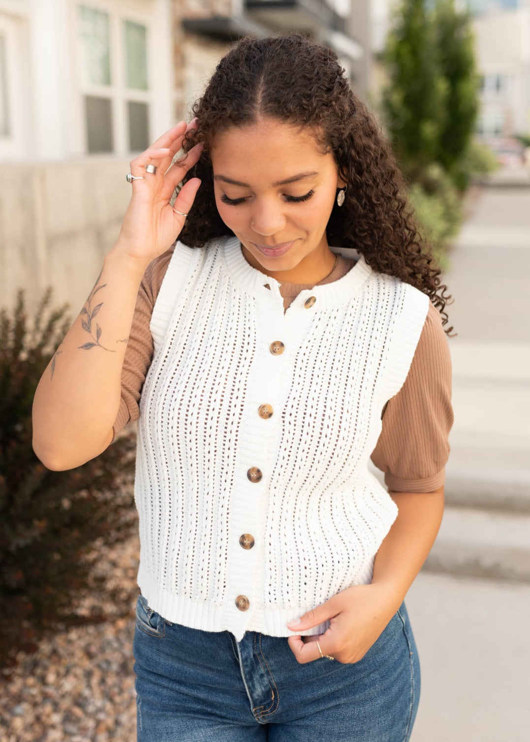 Colette Ivory Sweater Vest