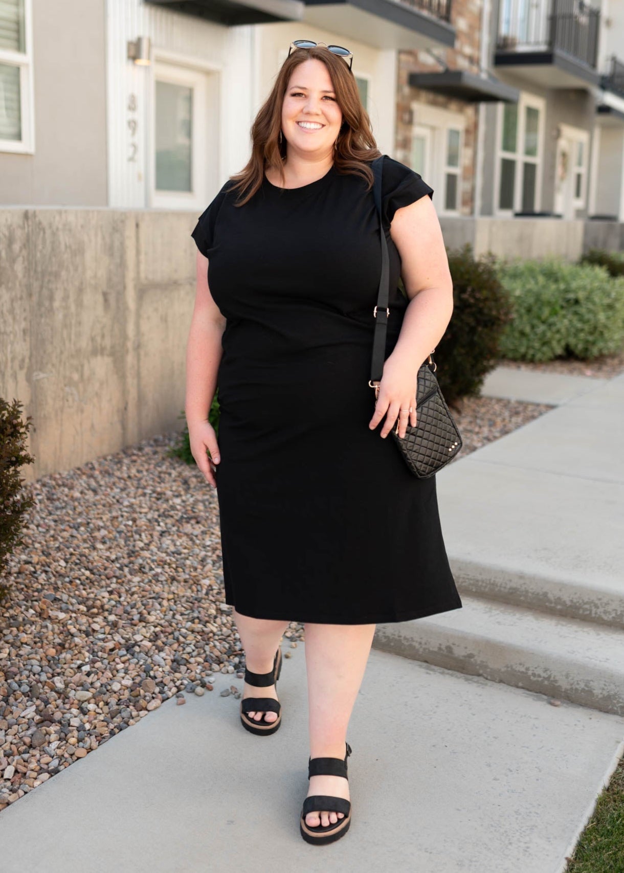 Colleen Carbon Black Dress