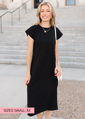 Colleen Carbon Black Dress