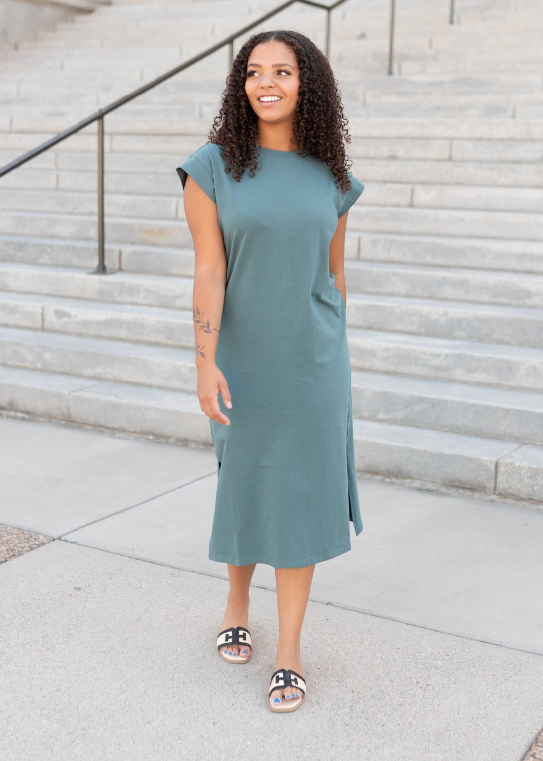 Colleen Forest Green Dress