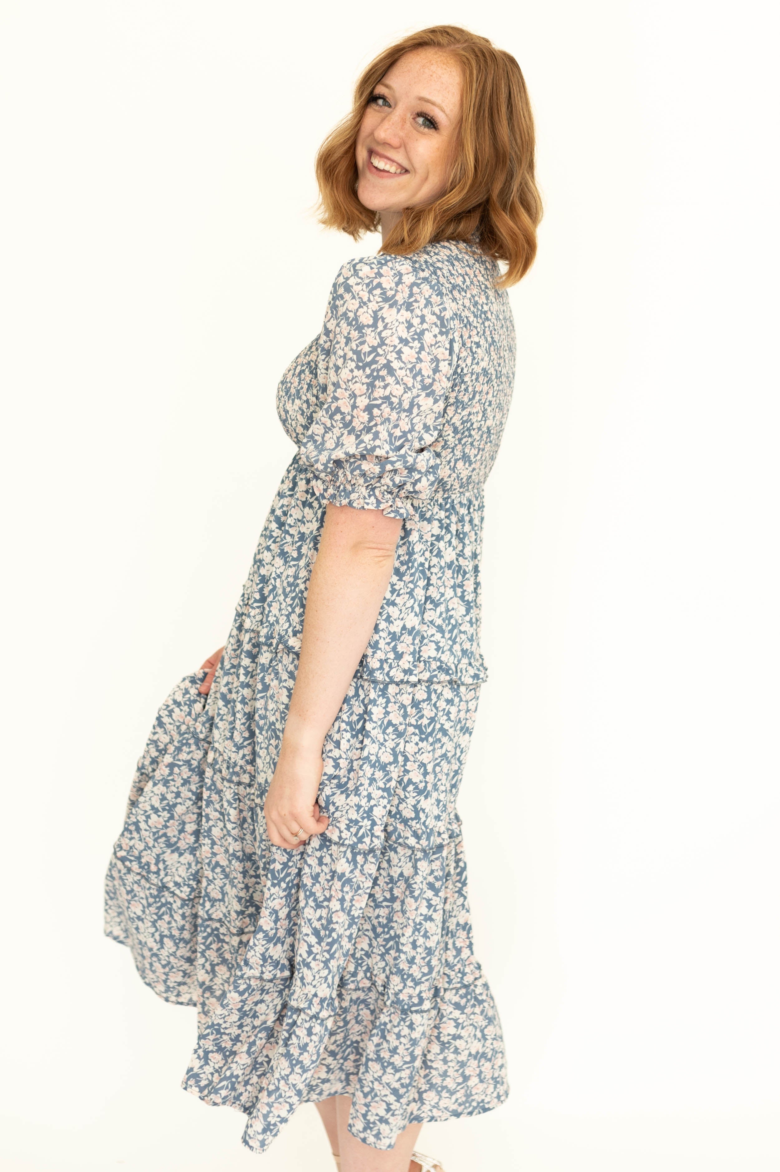 Coraline Blue Floral Dress