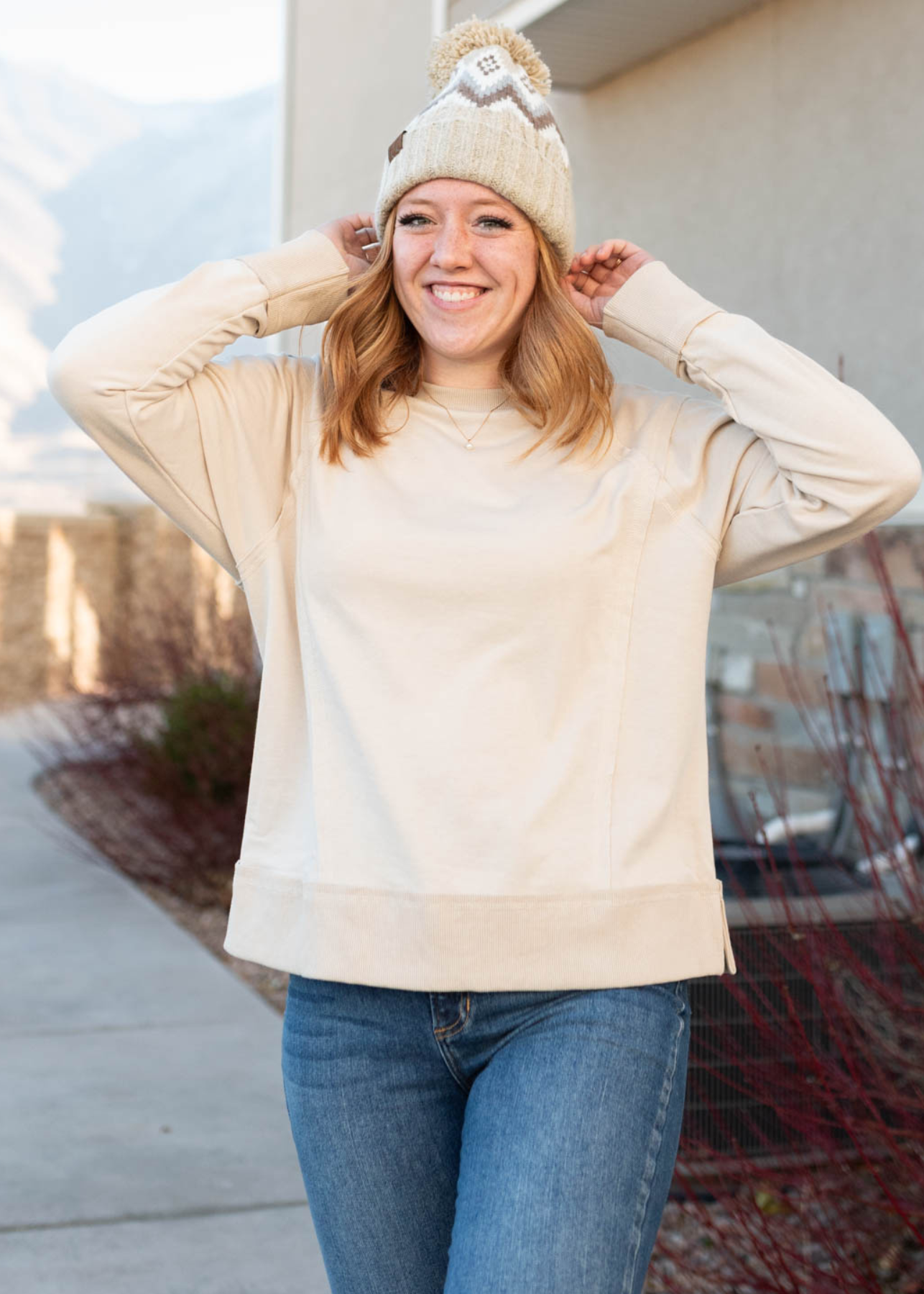 Corrie Taupe Pullover