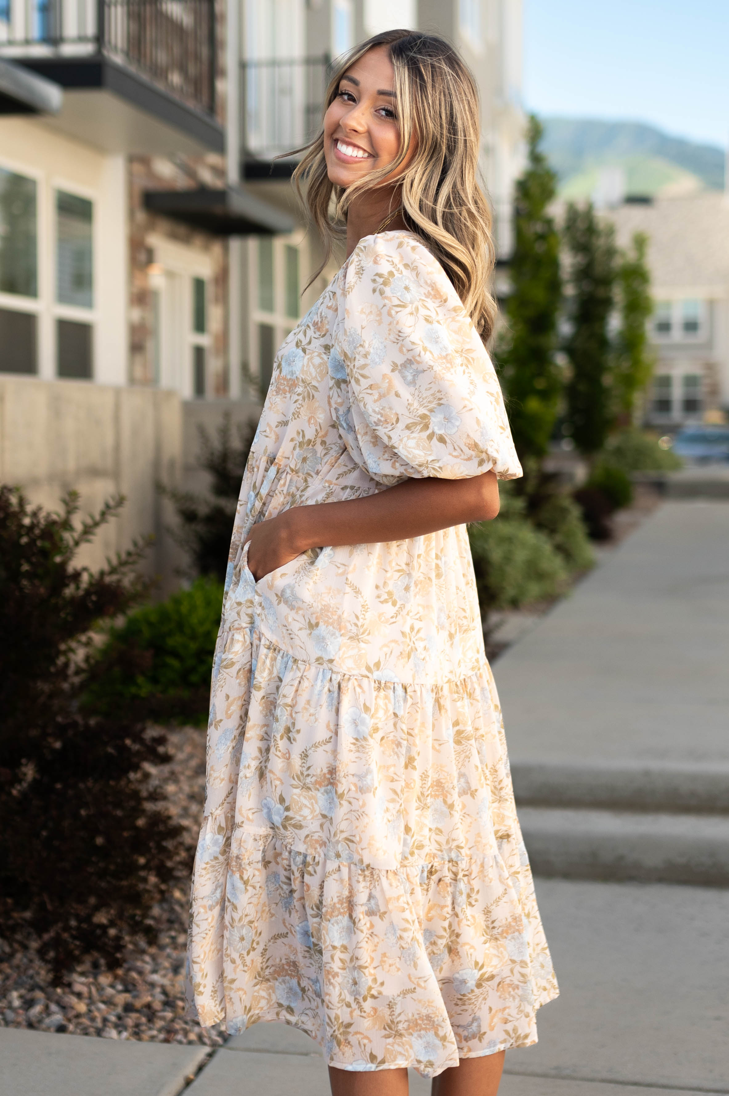 Cynthia Vintage Blush Dress