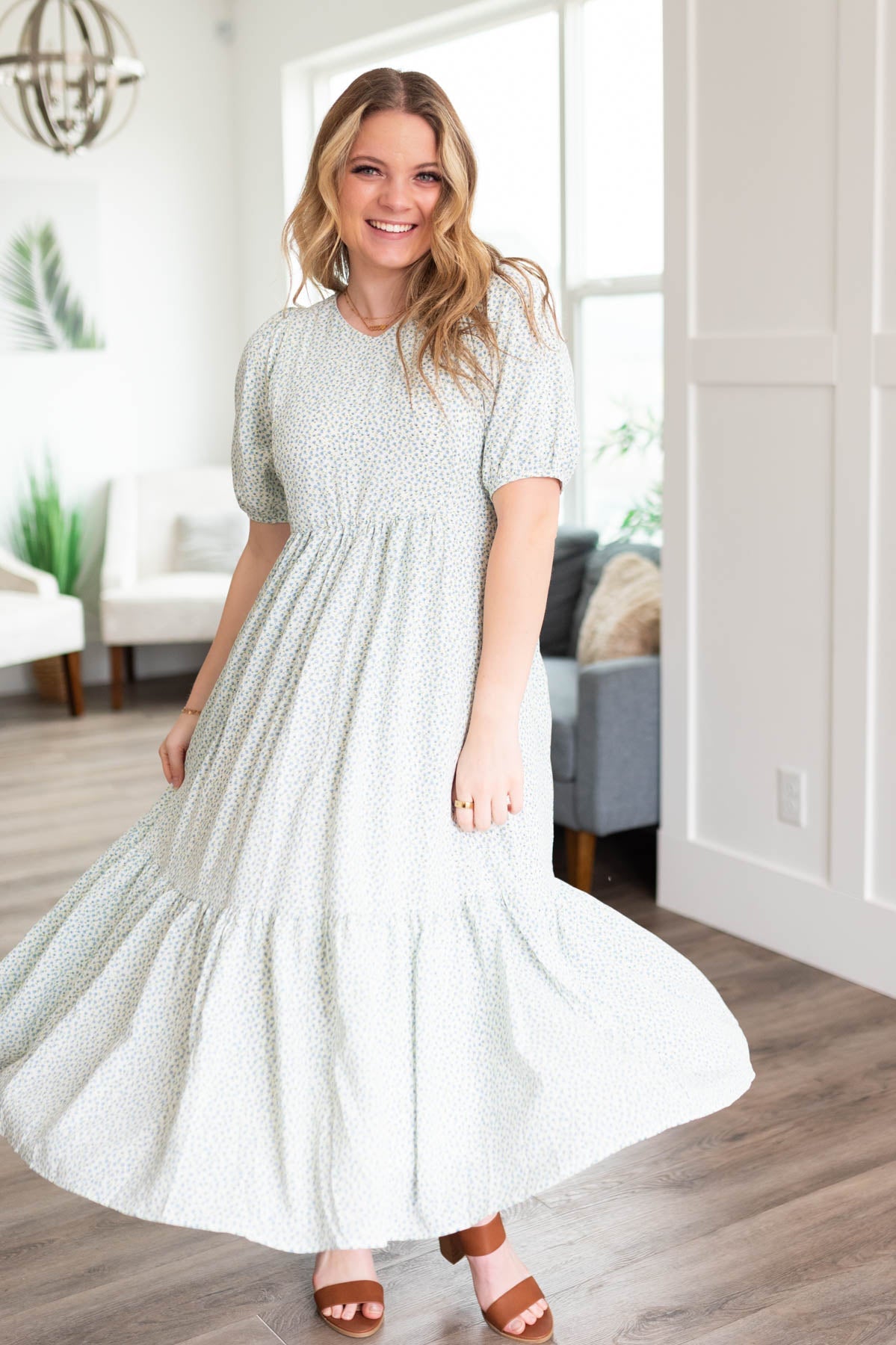 Vinnie Blue Floral Dress