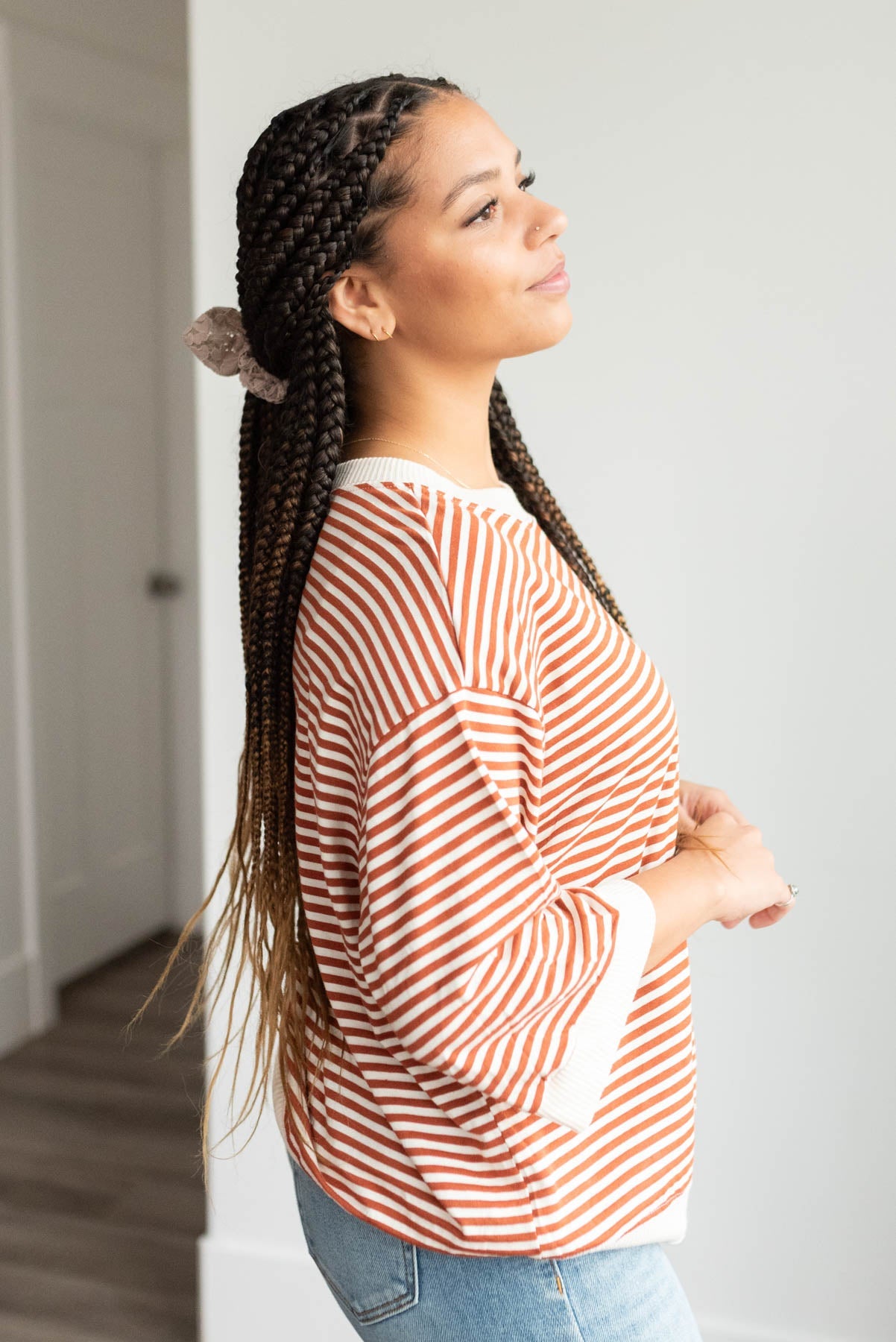 Charlee Rust Stripe Top