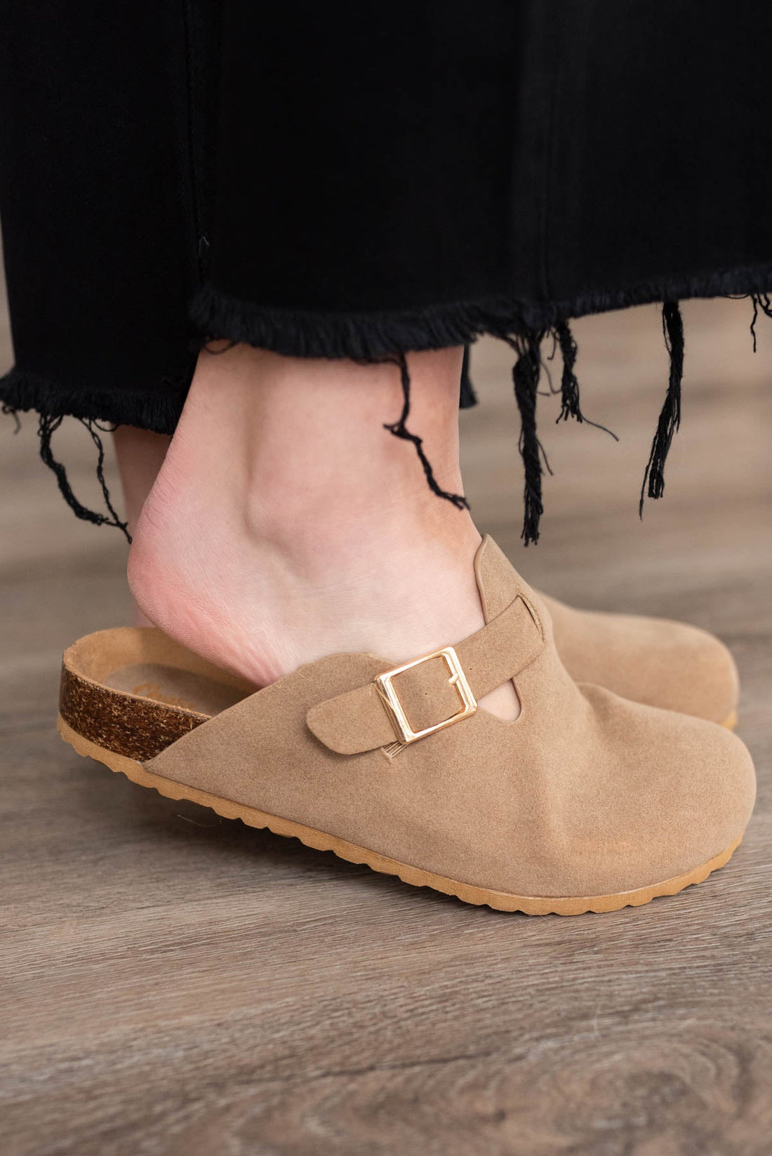 Kalina Taupe Boston Clogs