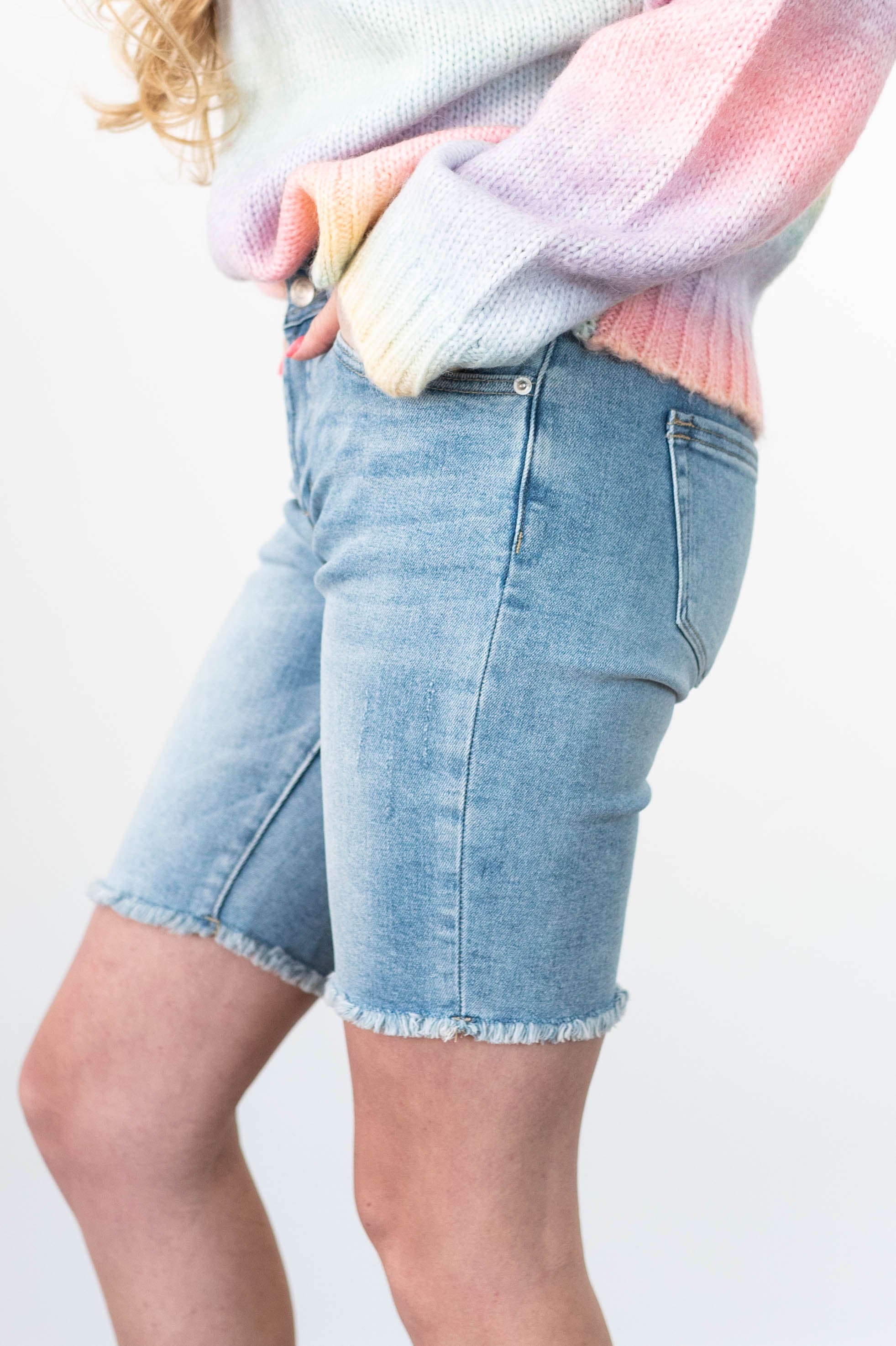 Adley Medium Wash Shorts
