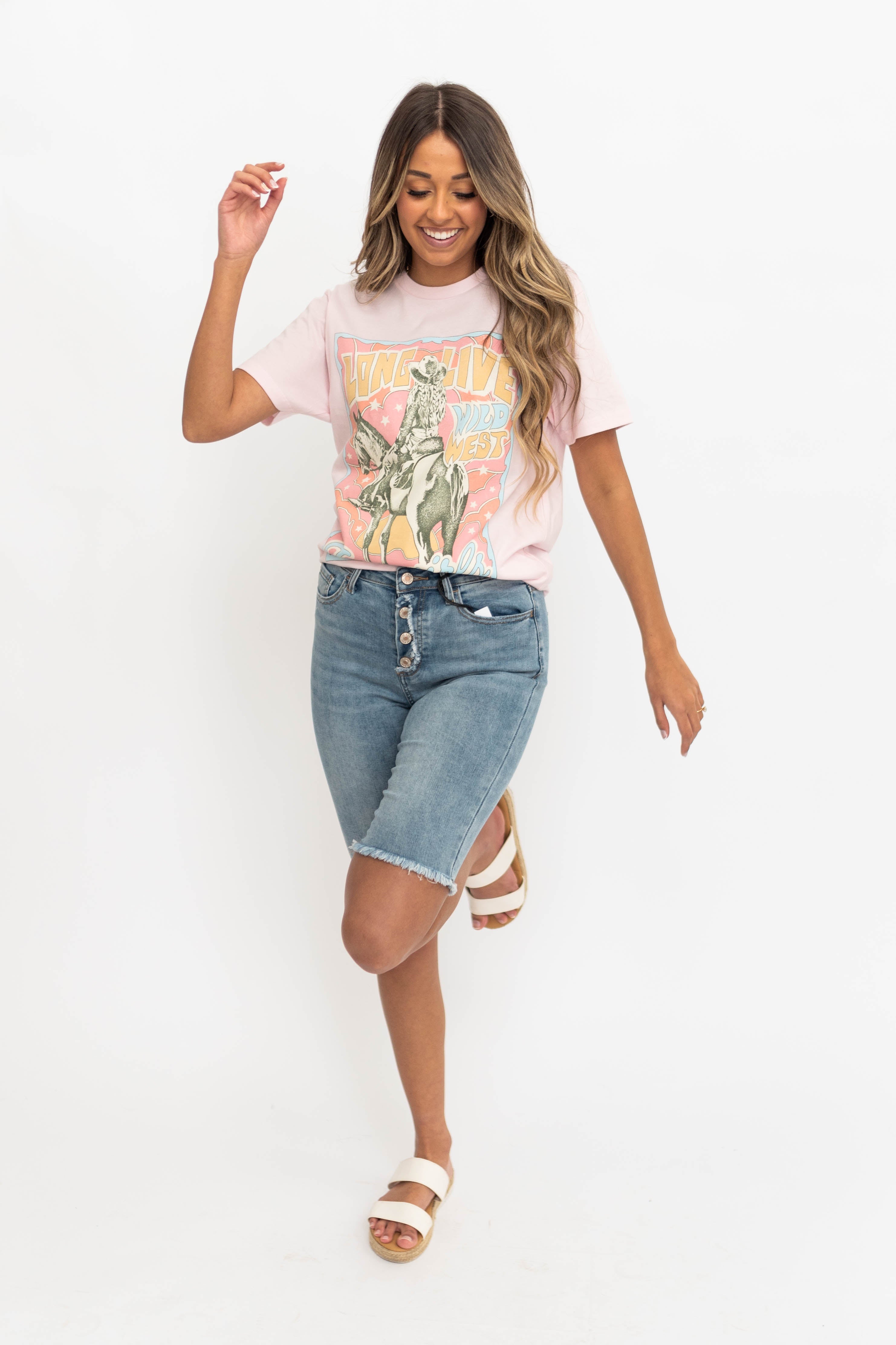 Wild West Light Pink Tee