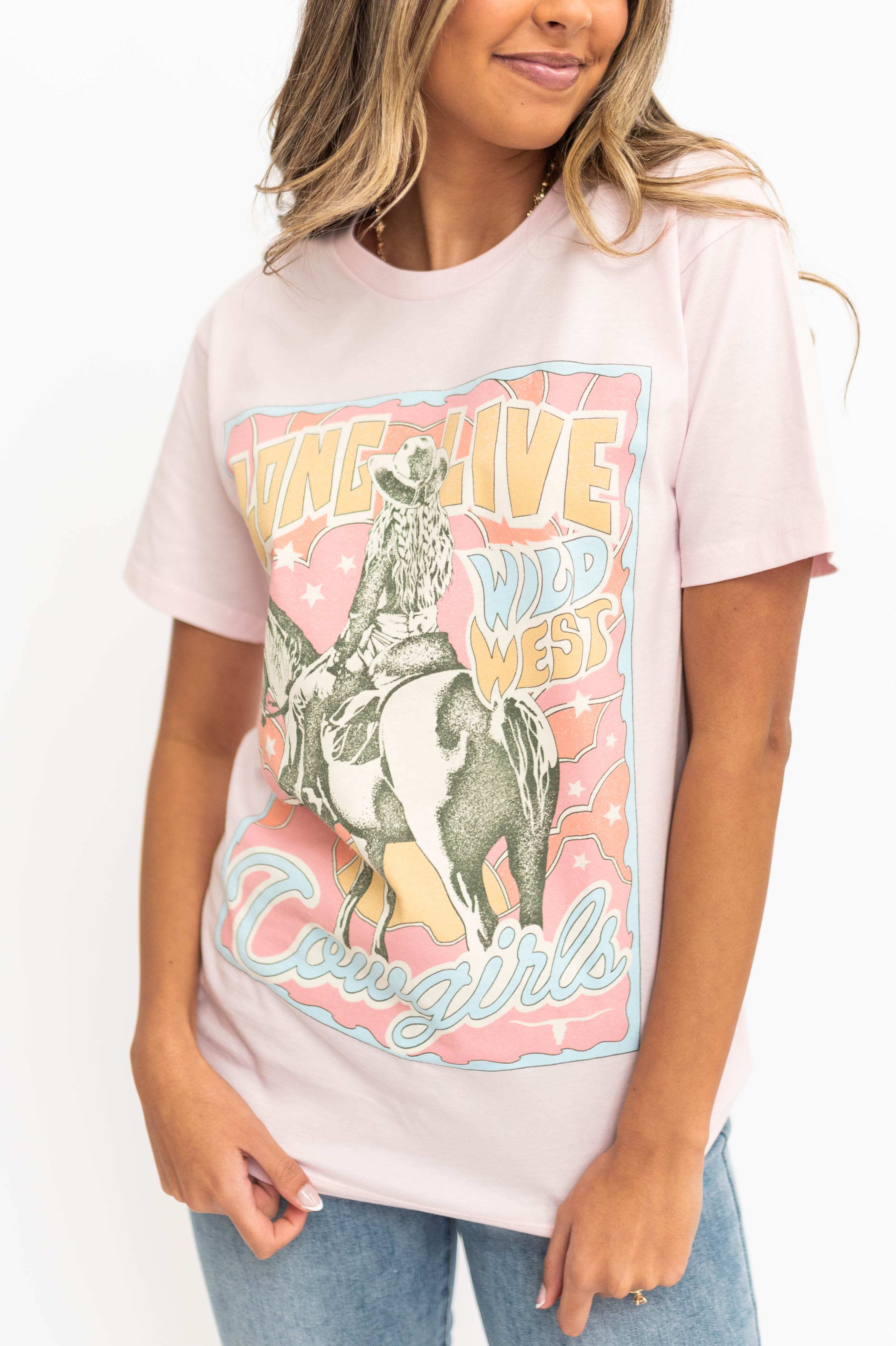 Wild West Light Pink Tee