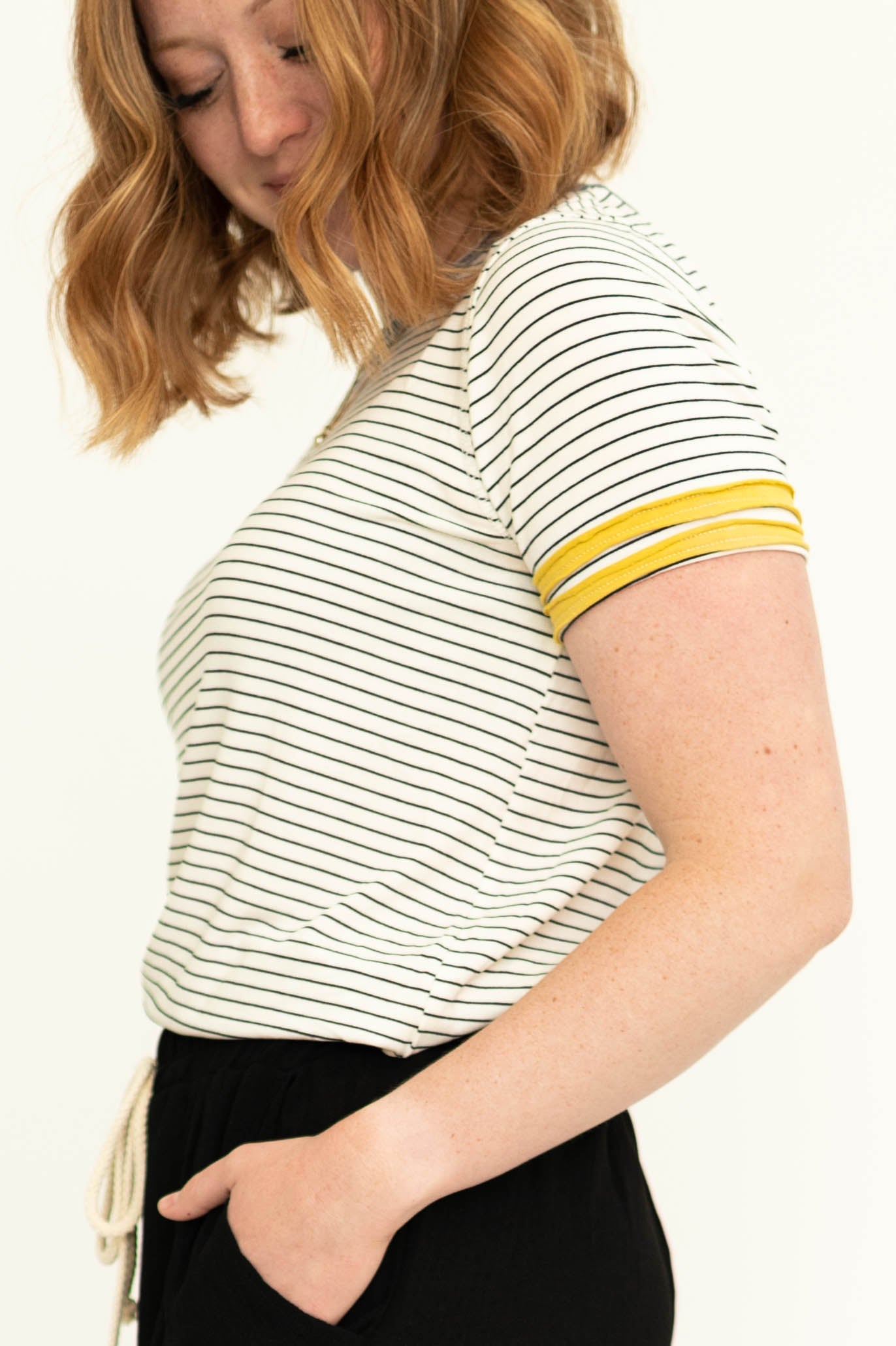 Lucy White Striped Top