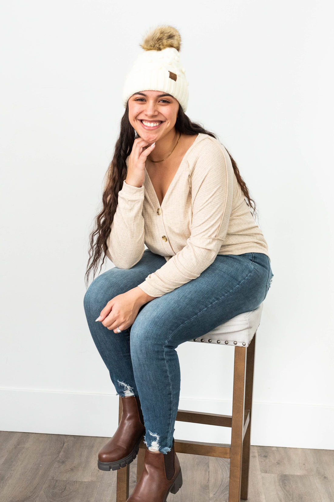 Amerie Oatmeal Top