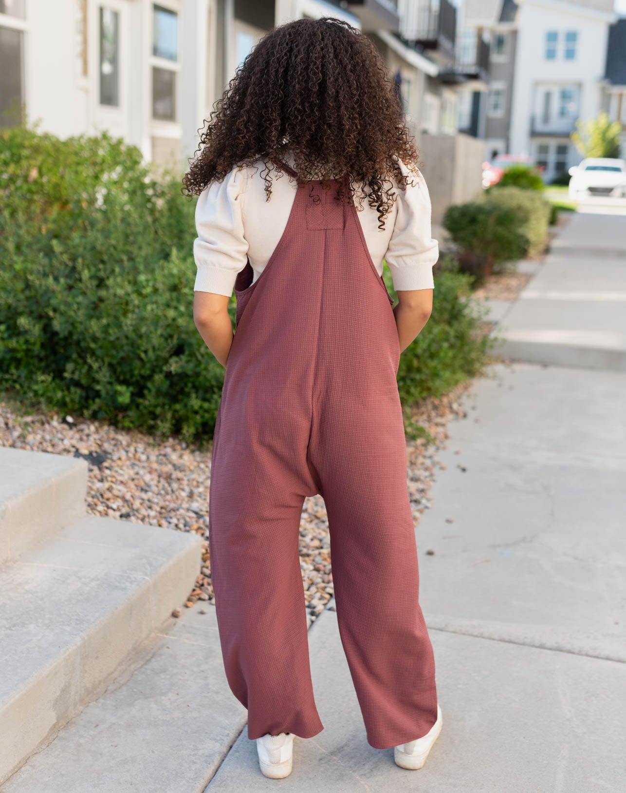 Dana Mahogany Woven Overalls
