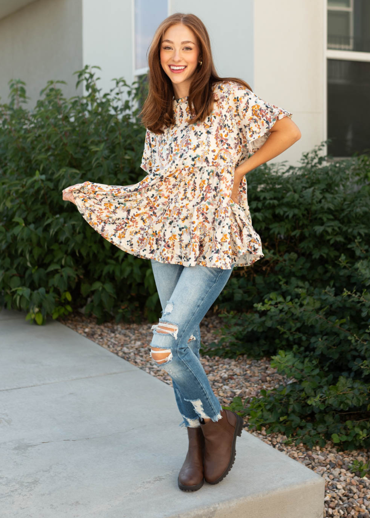 Danae Cream Top