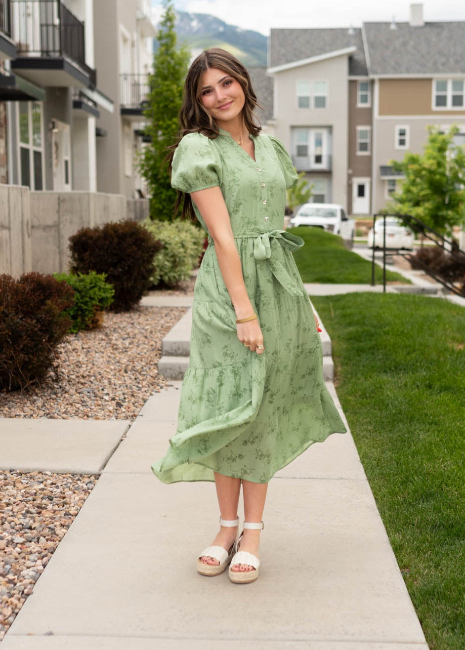 Dannah Green Button Up Dress