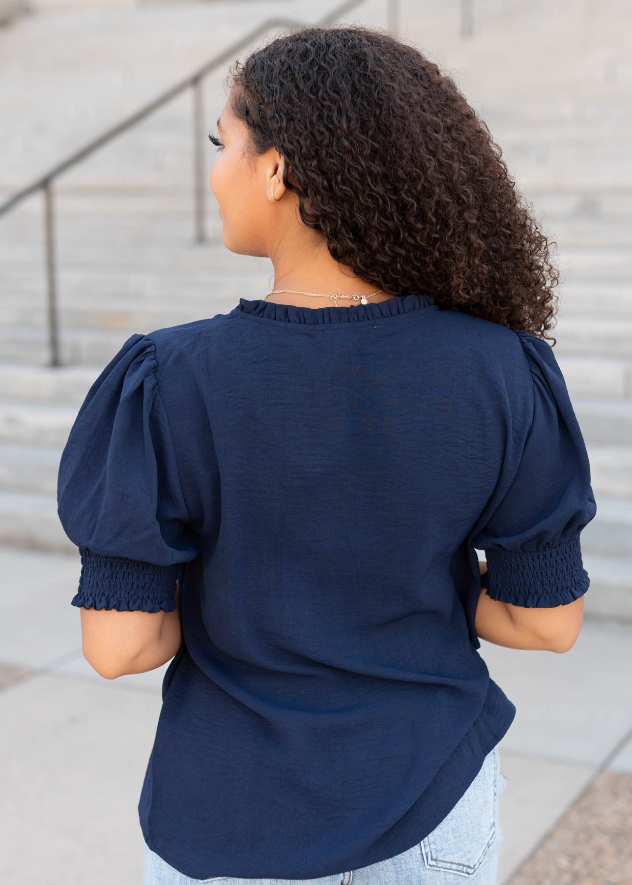 Debbie Navy Top