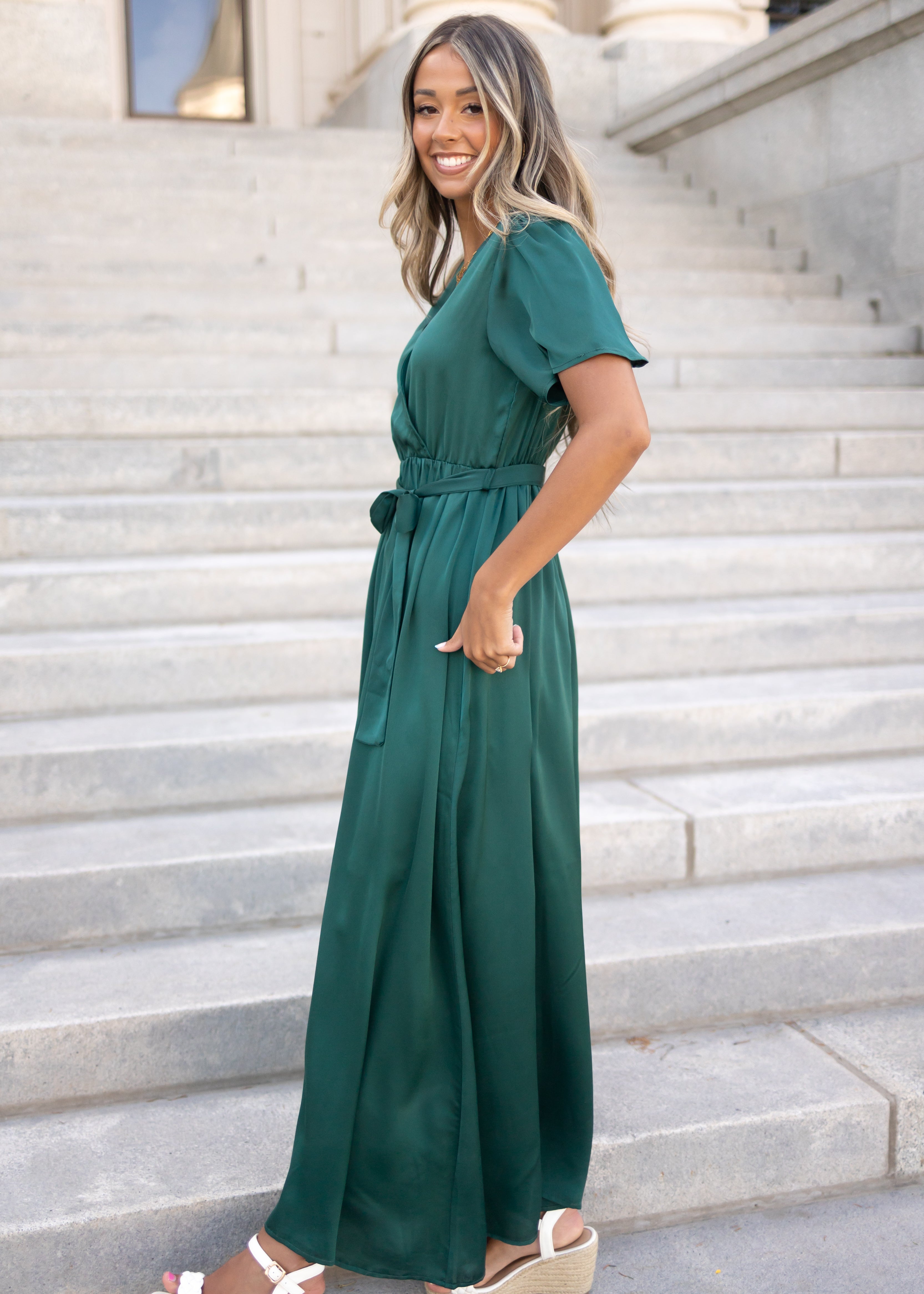 Demetria Hunter Green Dress