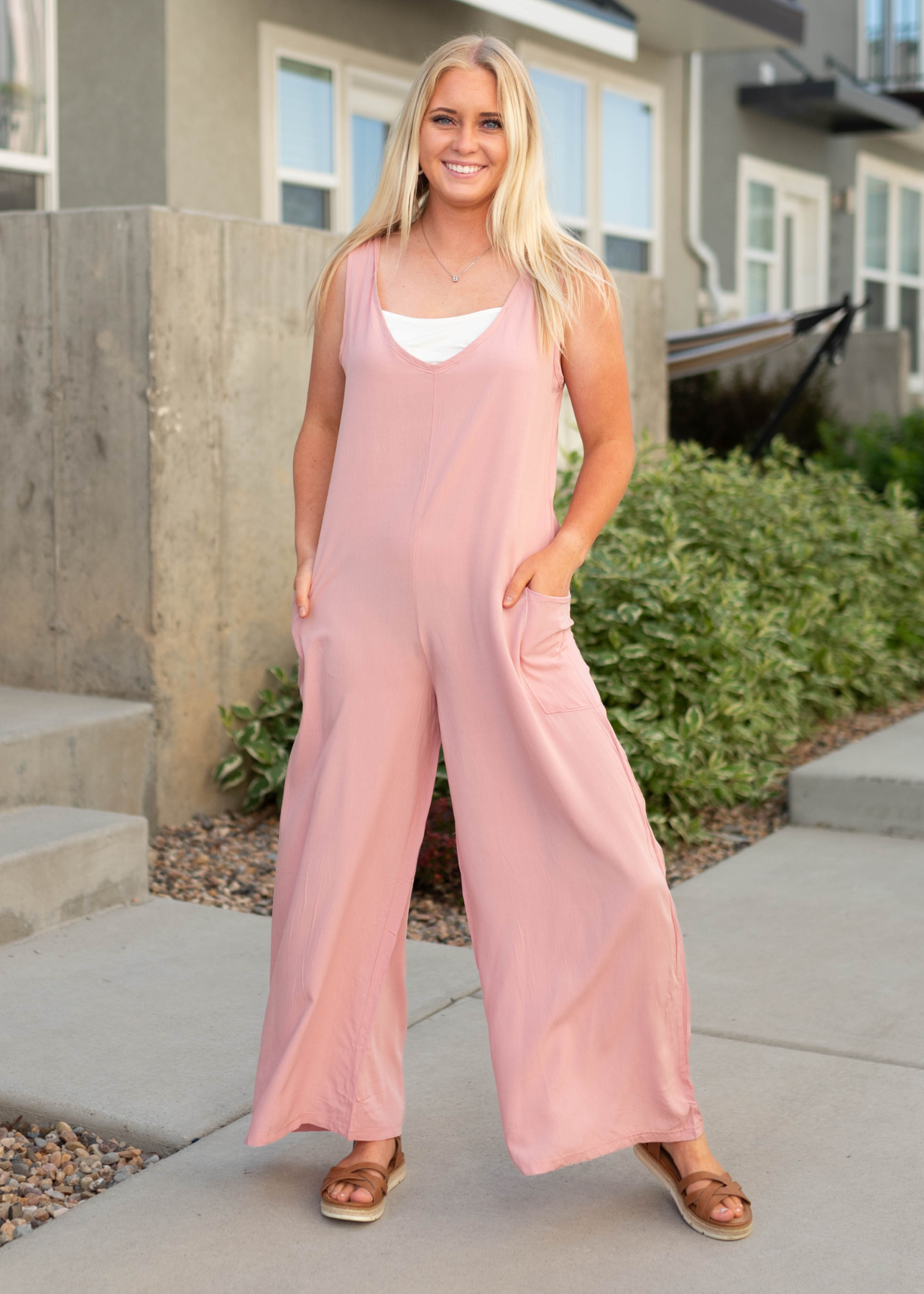 Devi Pink Jumpsuit