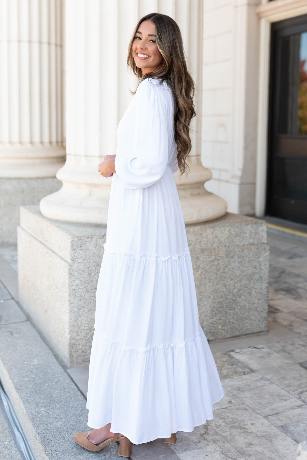 Diana White Embroidered Dress
