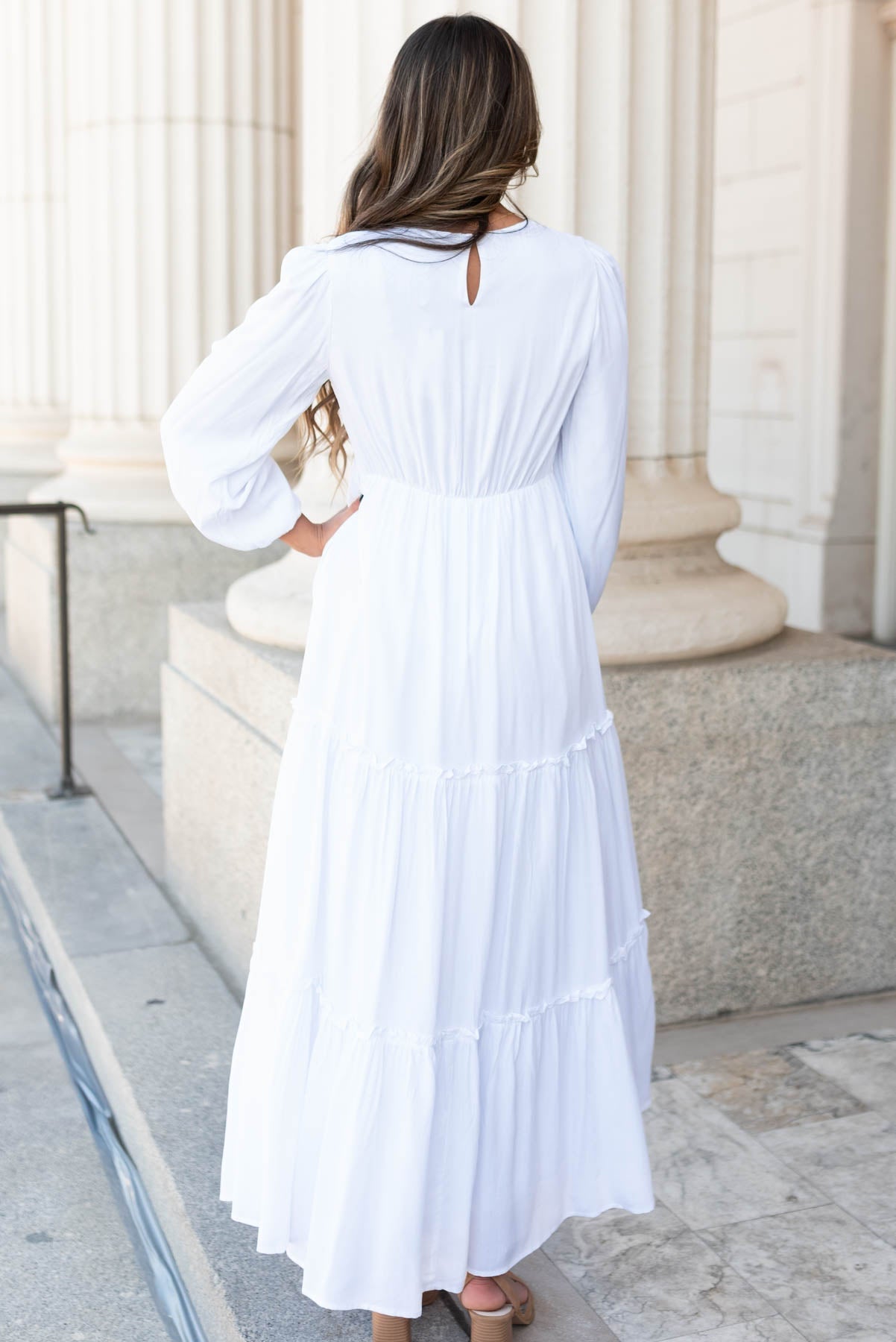 Diana White Embroidered Dress