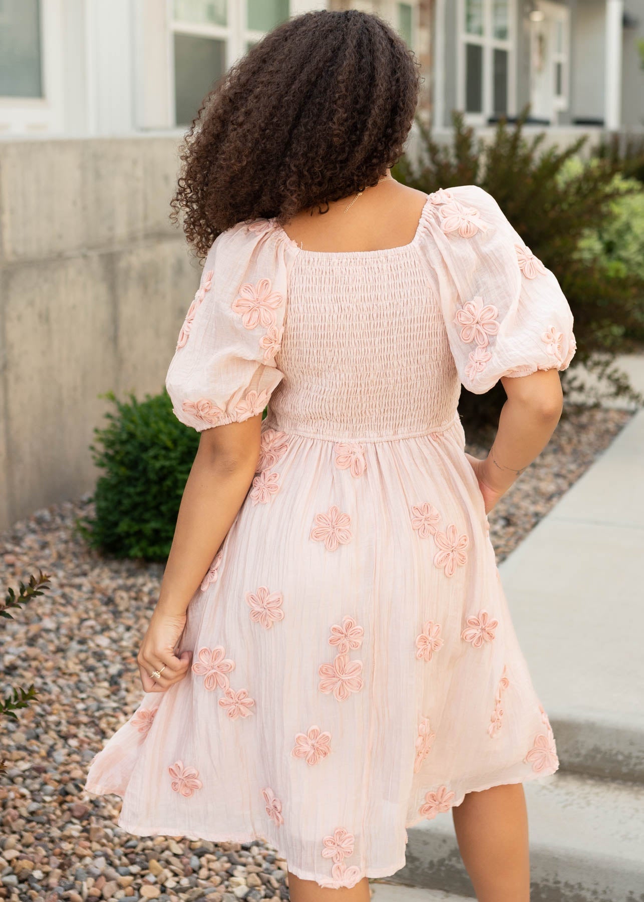 Dorothy Blush Pink Floral Dress