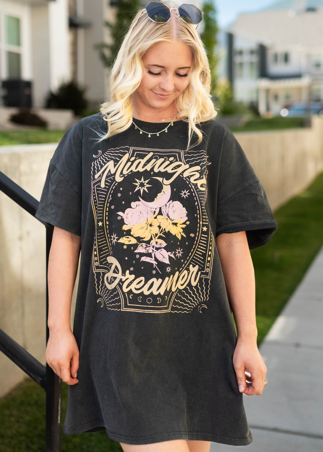 Dreamer Black T-Shirt Dress