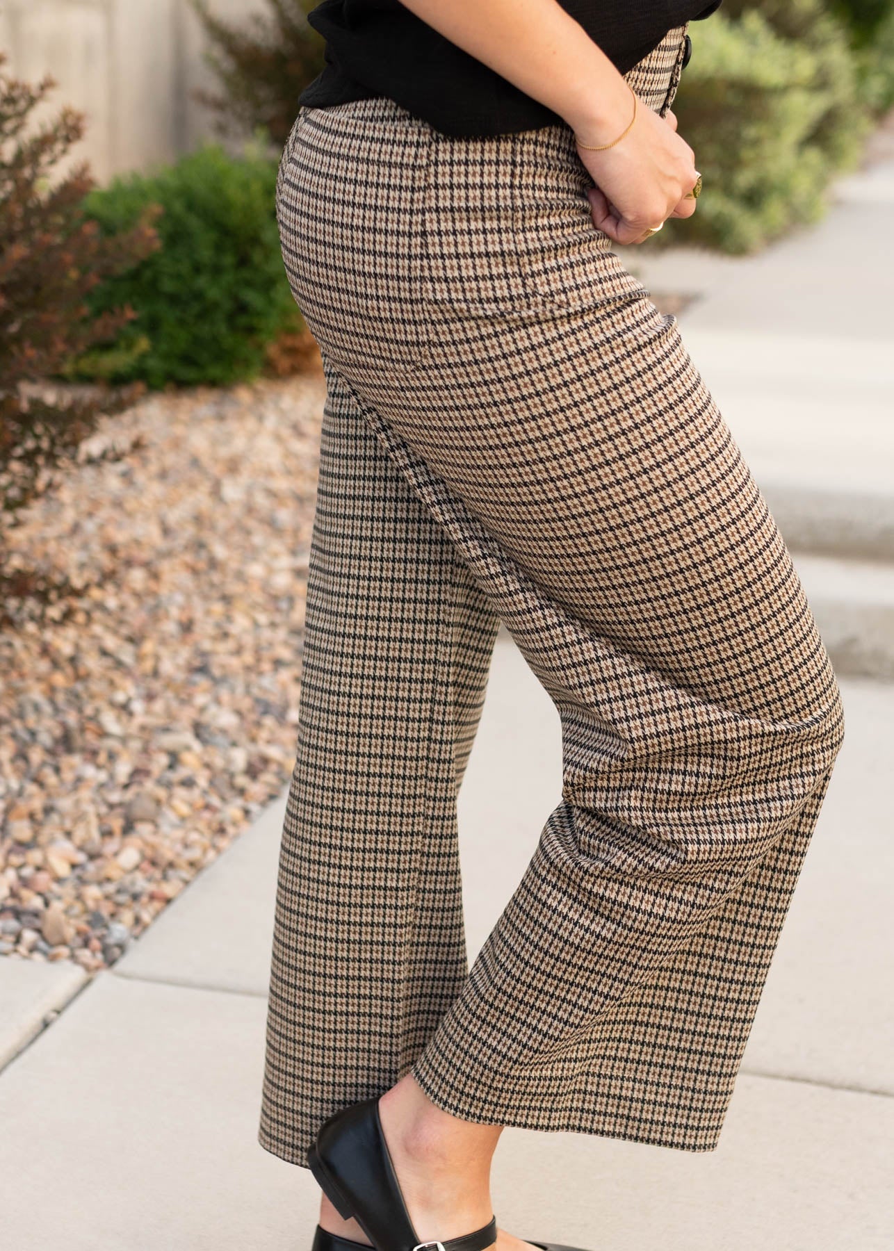 Effie Brown Houndstooth Pants