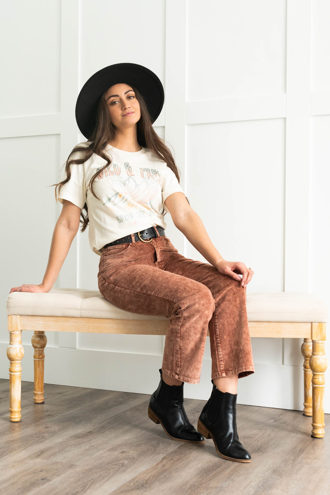 Eira Brown Suede Pants