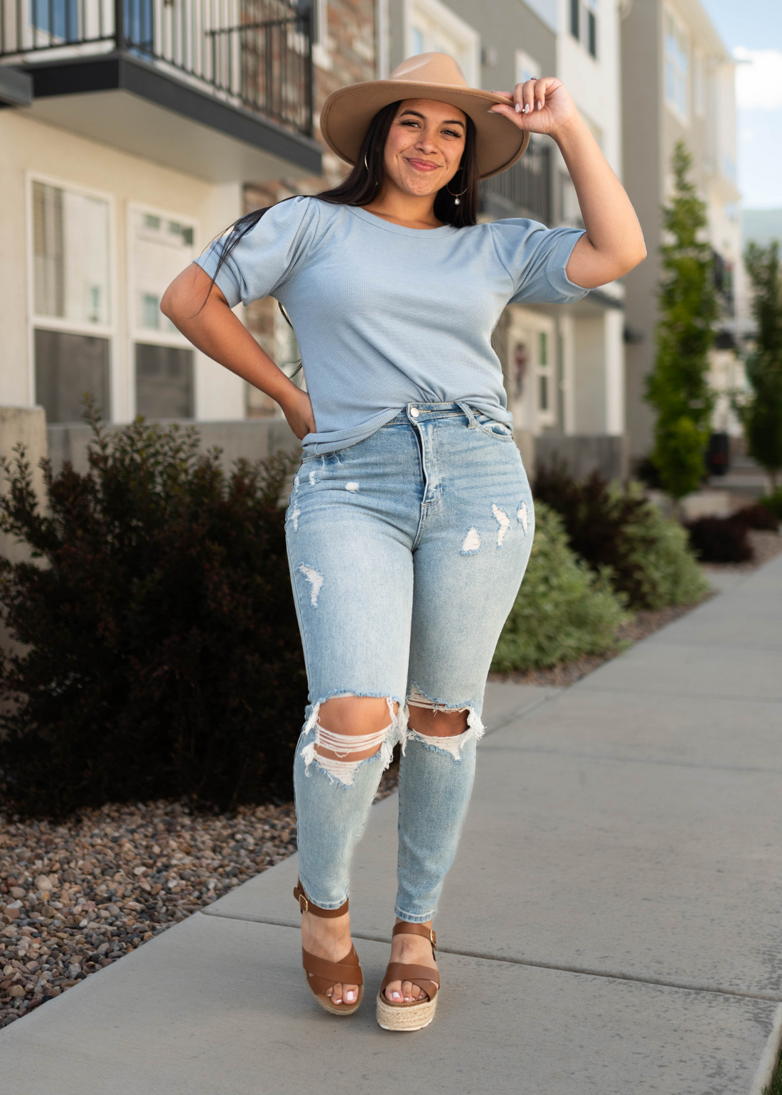 Elena Denim Blue Top