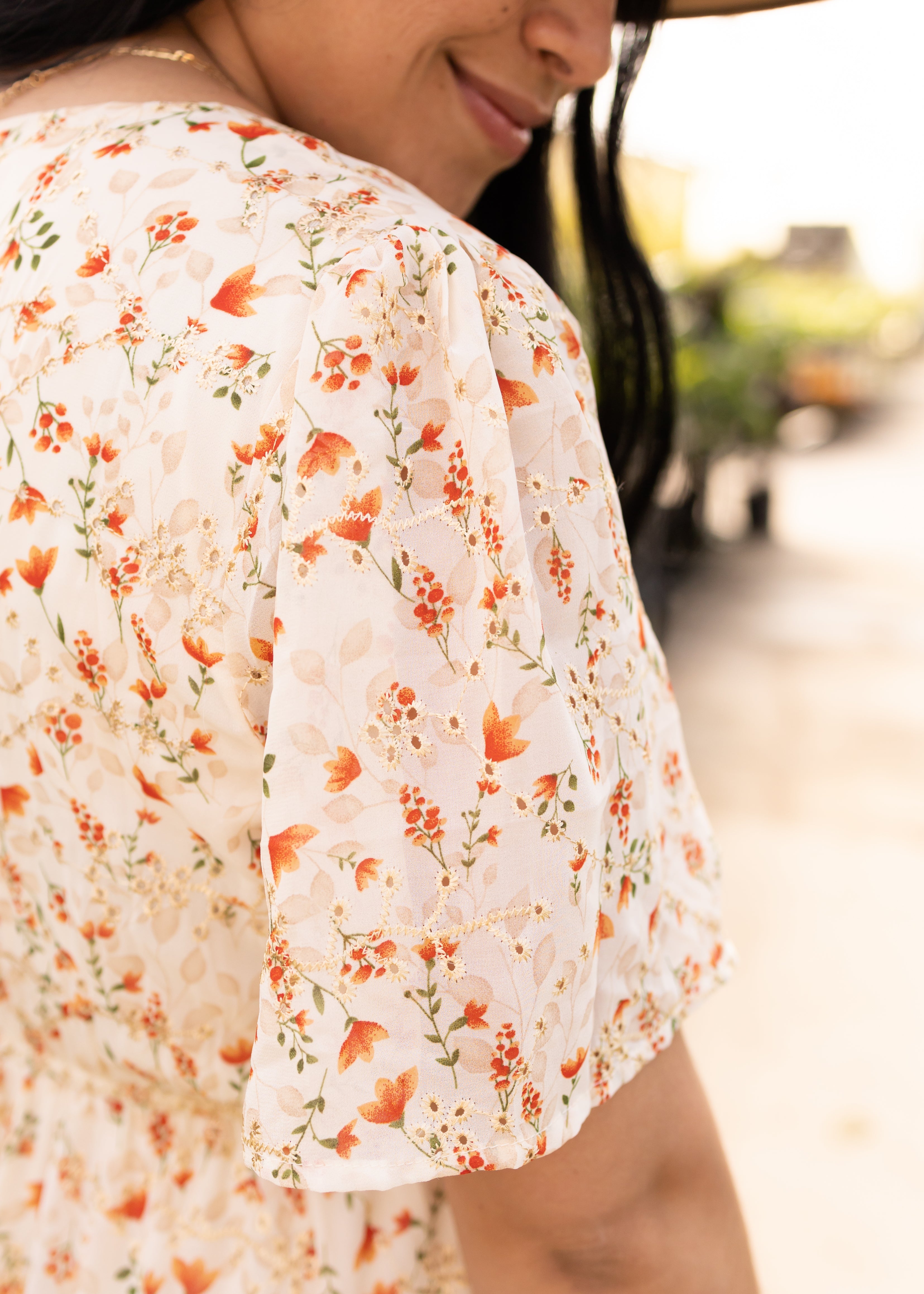 Elianna Cream Floral Dress