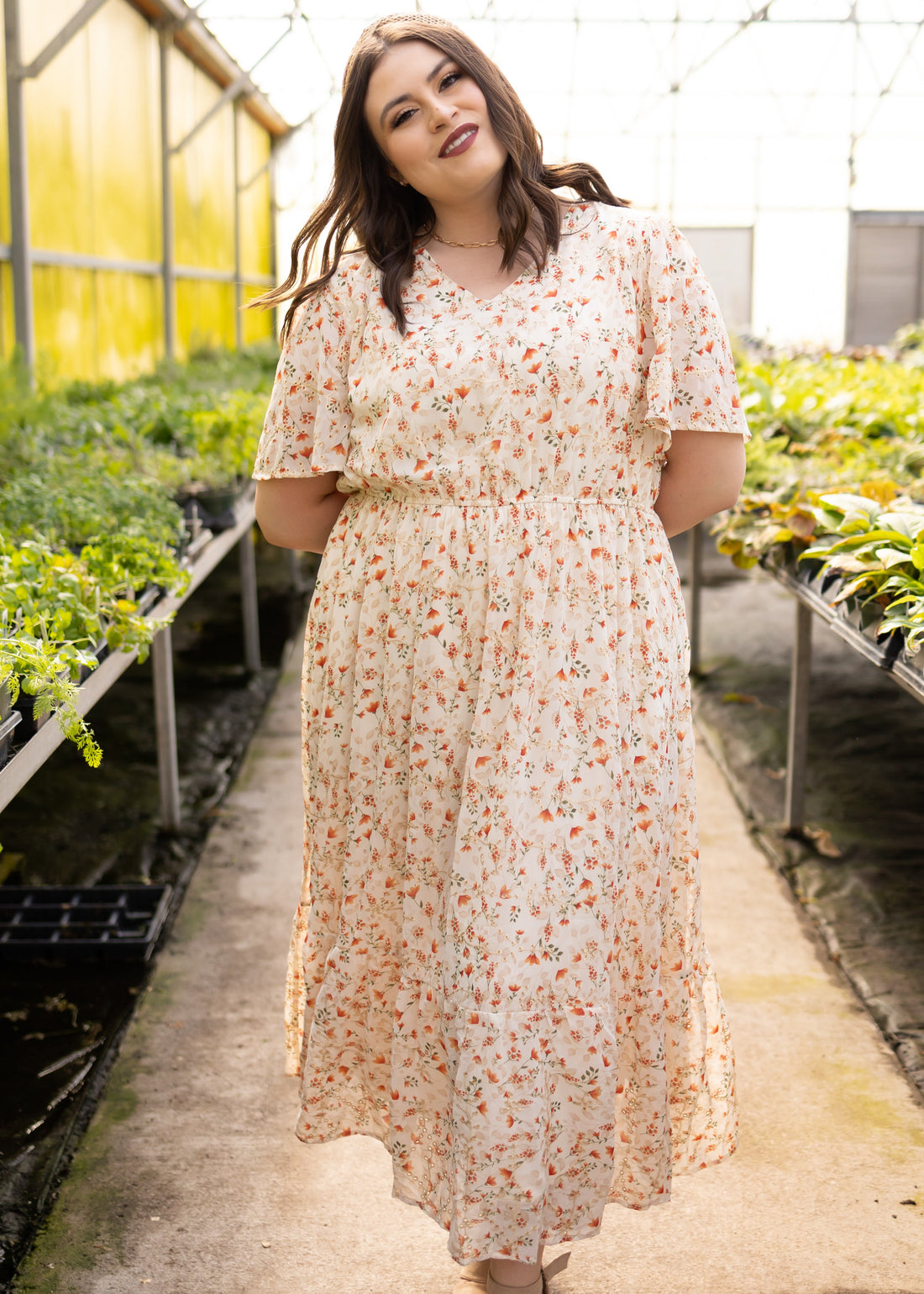 Elianna Cream Floral Dress