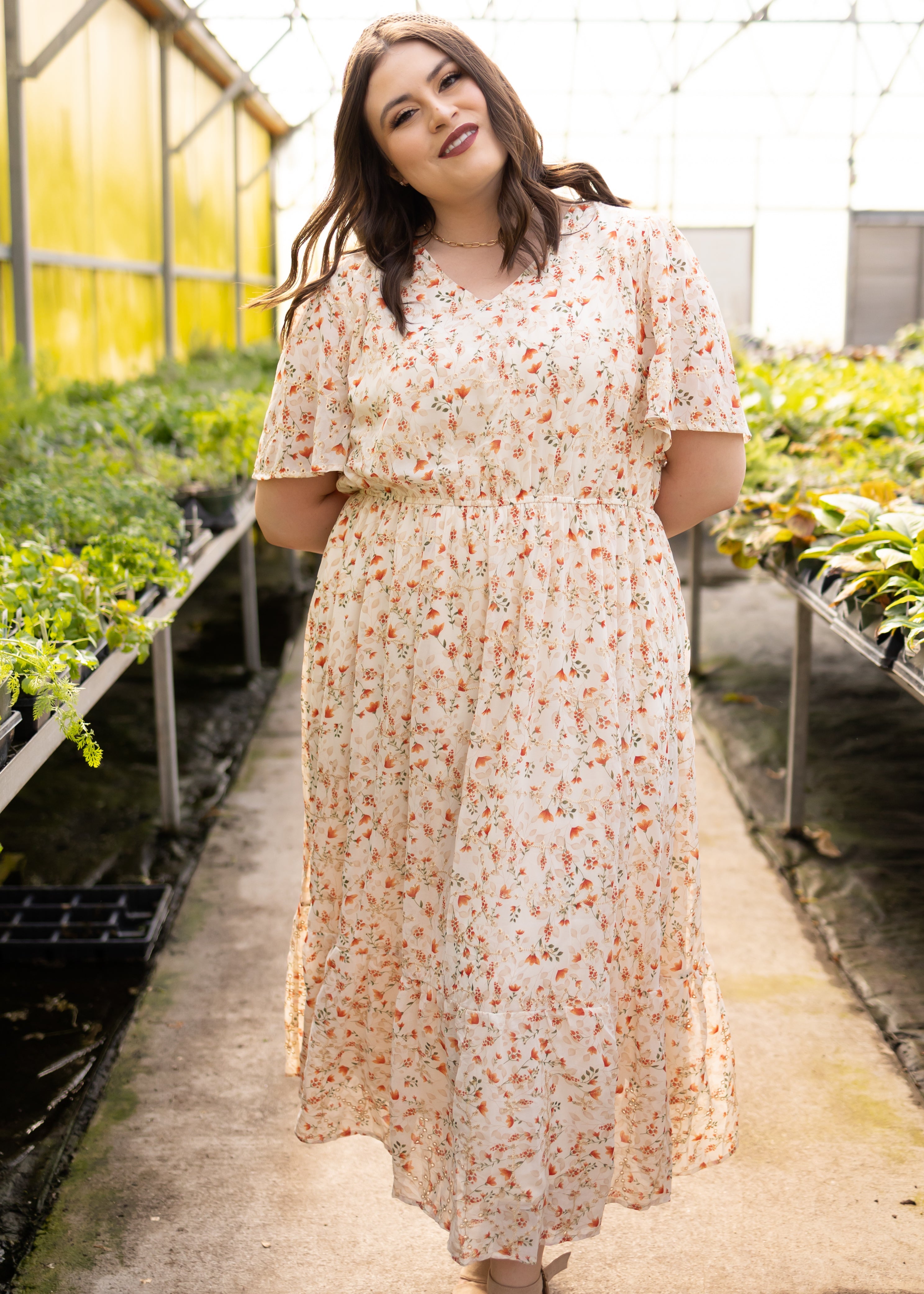 Elianna Cream Floral Dress