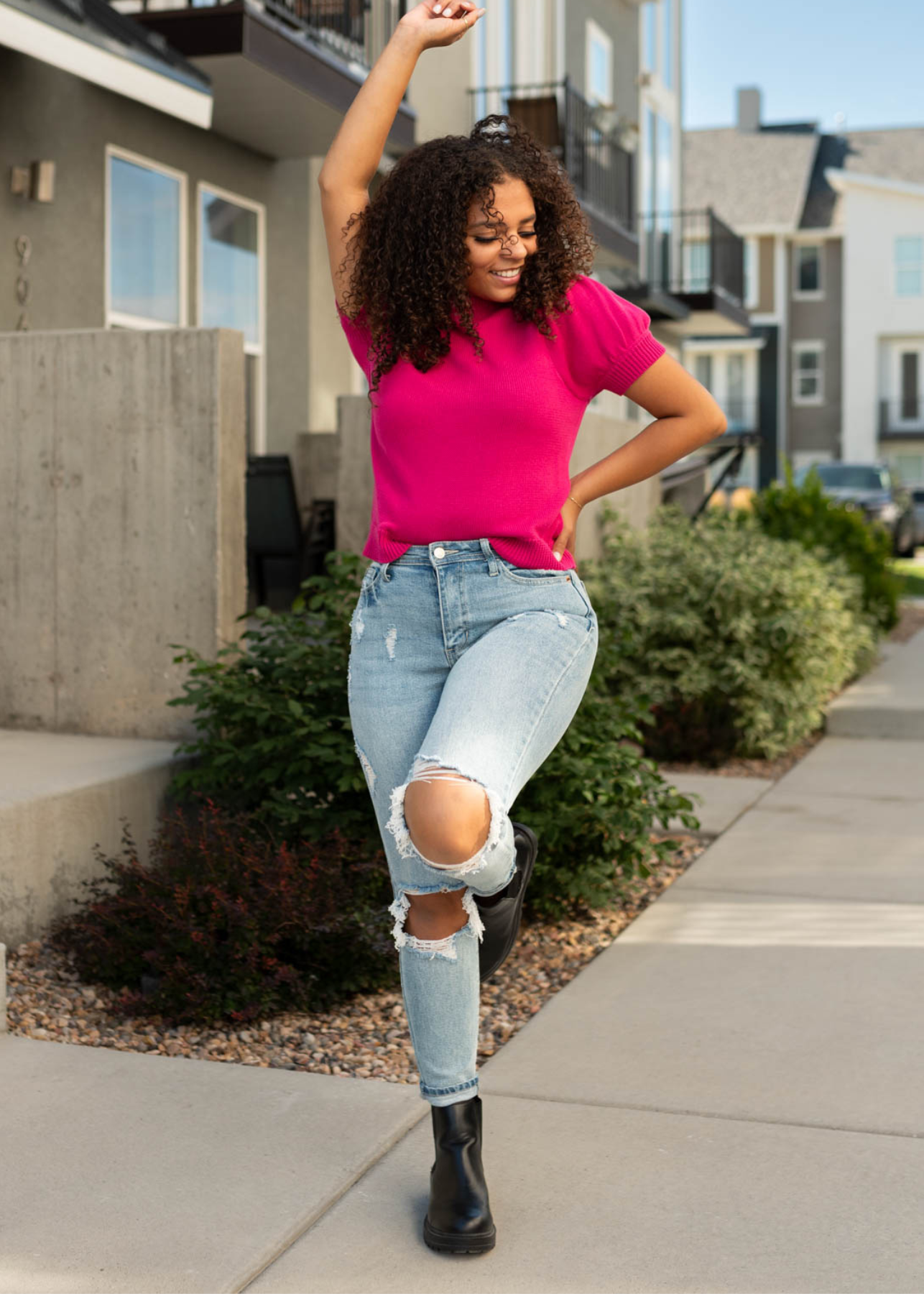 Eliza Fuchsia Top