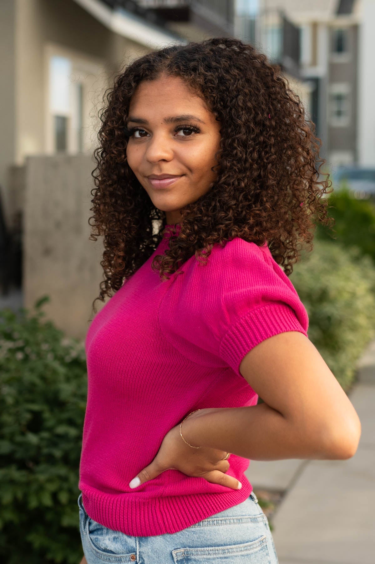 Eliza Fuchsia Top