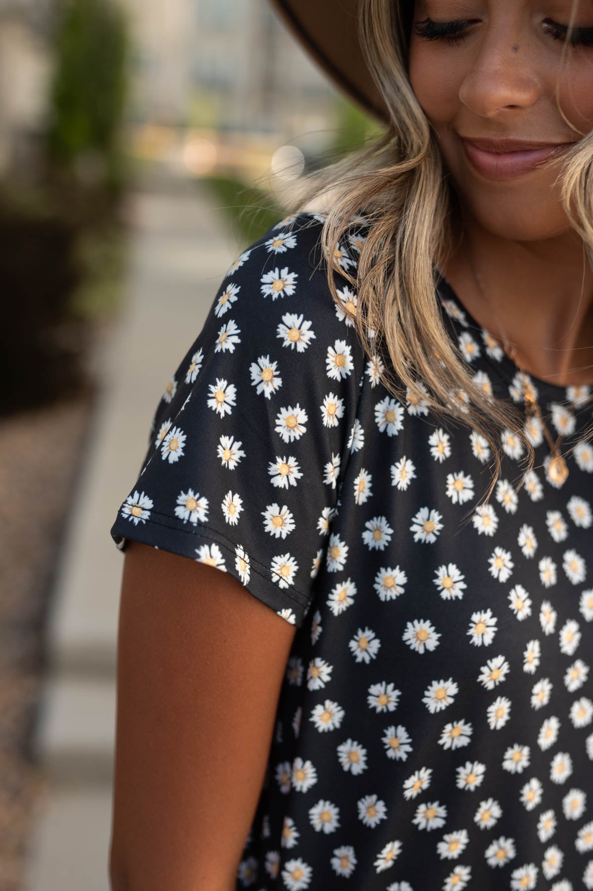 Elle Black Floral Top