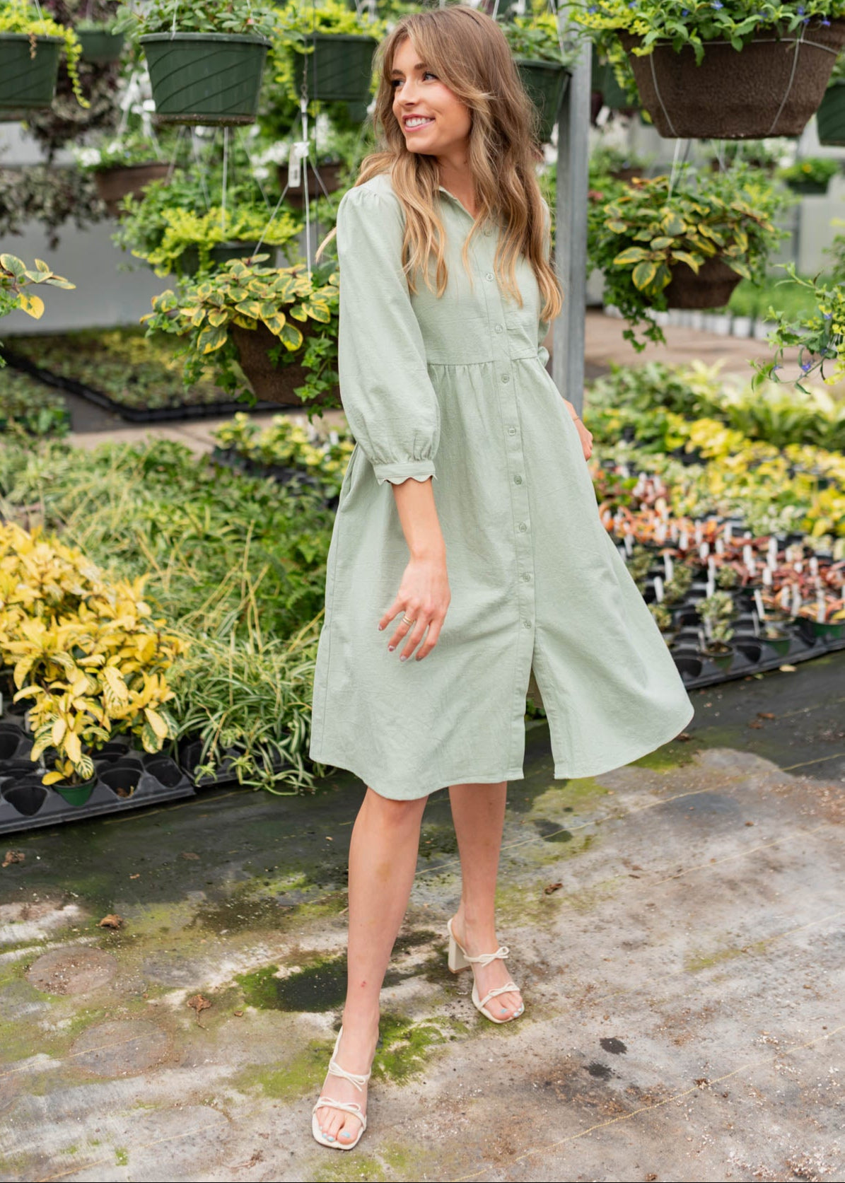Ellen Sage Button Down Dress