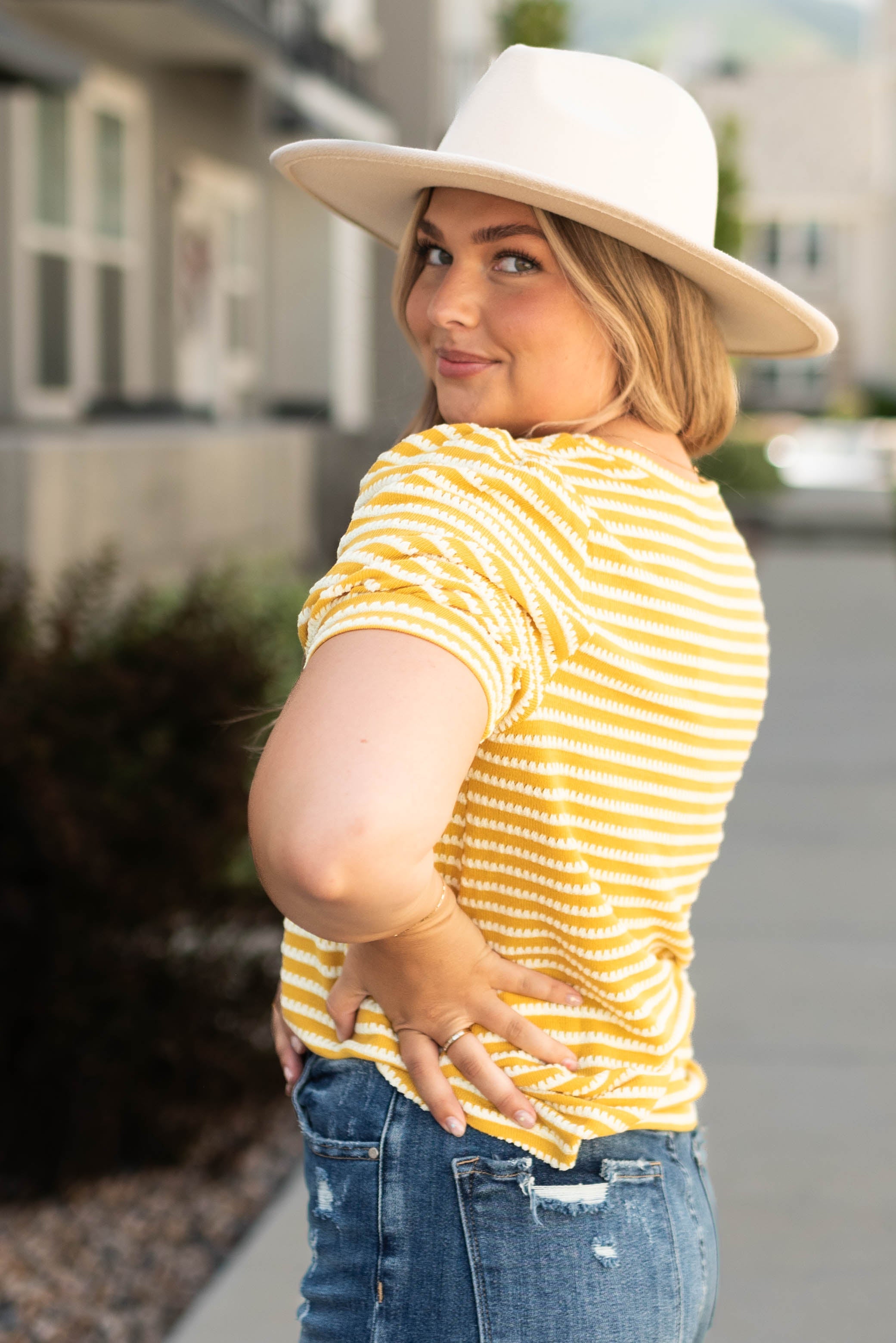 Elora Mustard Top