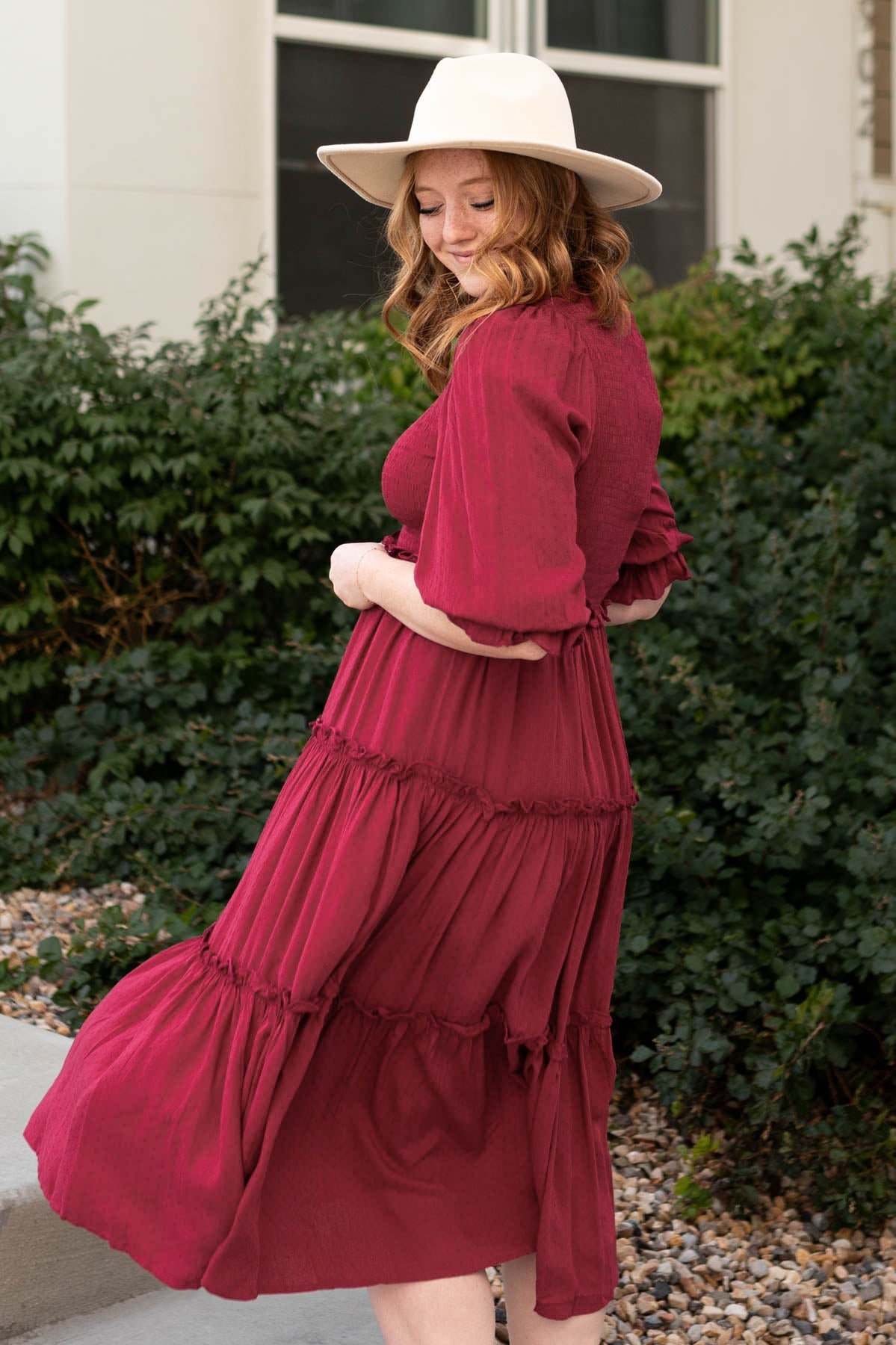 Elysia Deep Red Dress