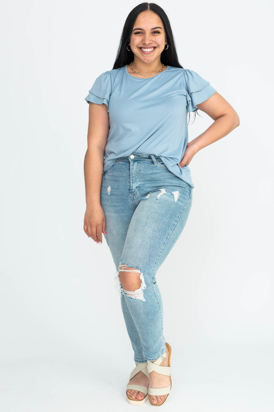 Emery Blue Top