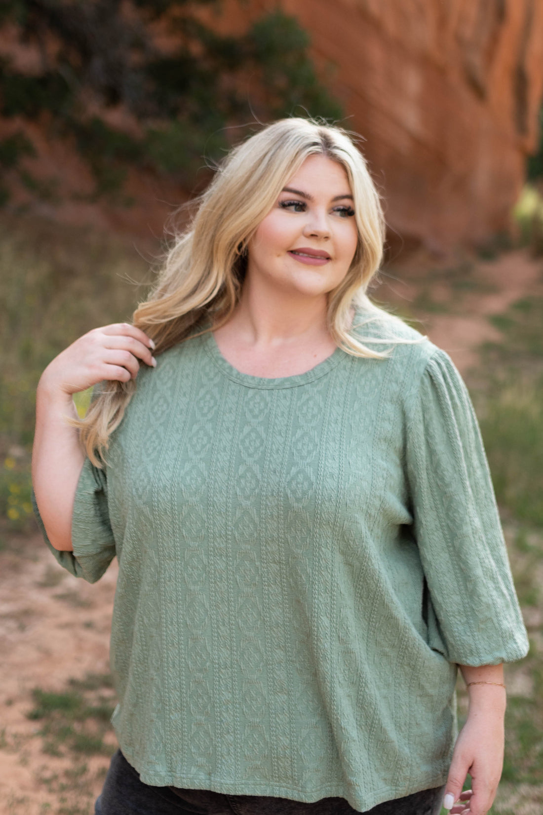 Emilia Sage Top