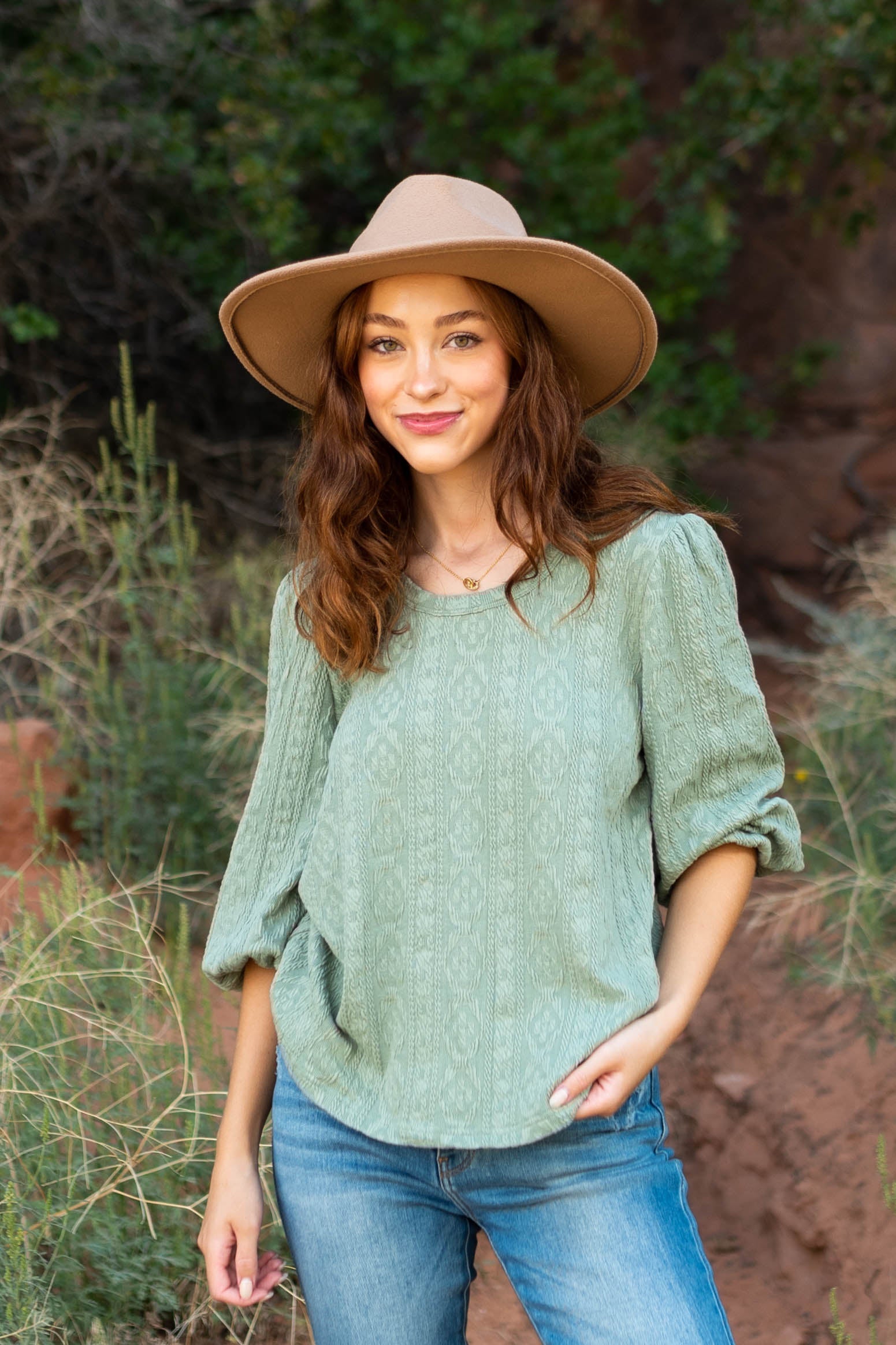 Emilia Sage Top