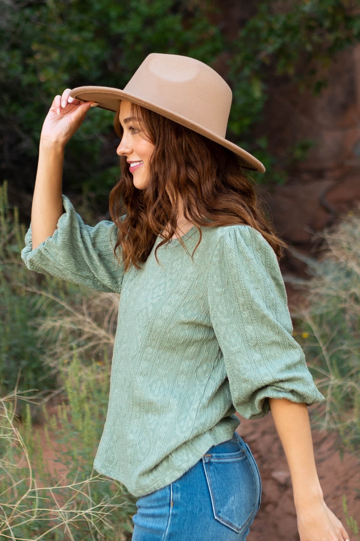 Emilia Sage Top