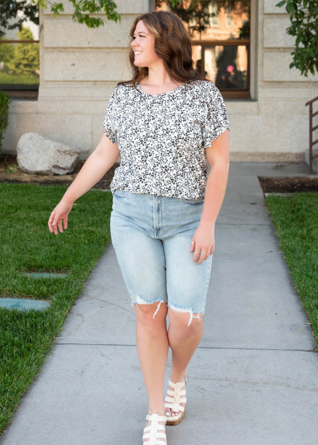 Erinn Black Floral Top